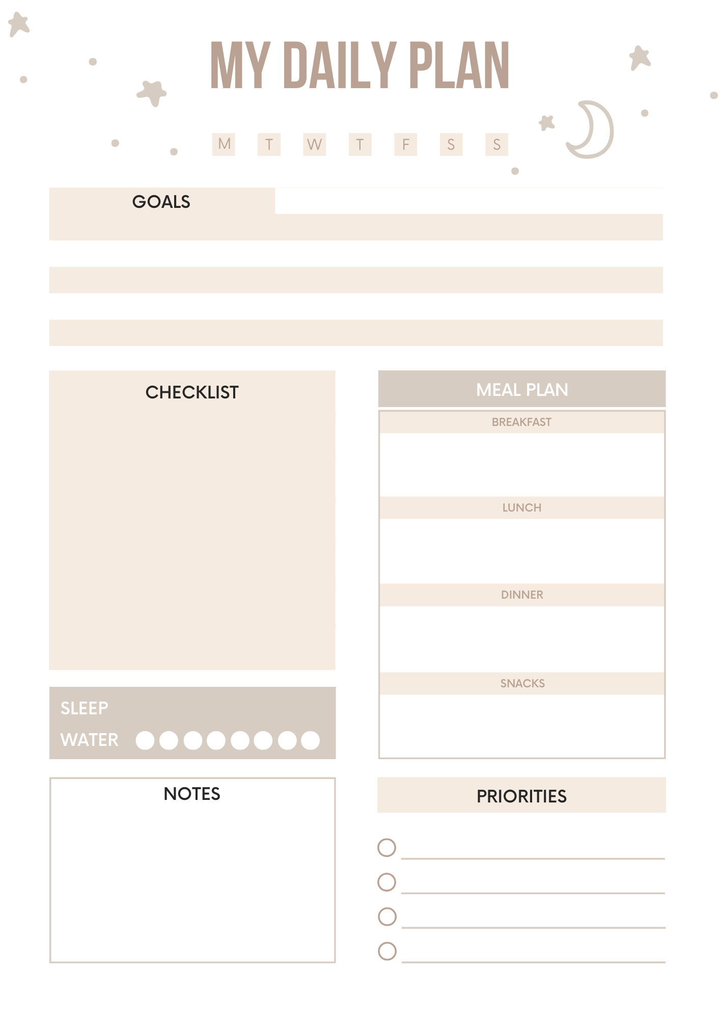 Canva Free Editable Kids ADHD Planner Template