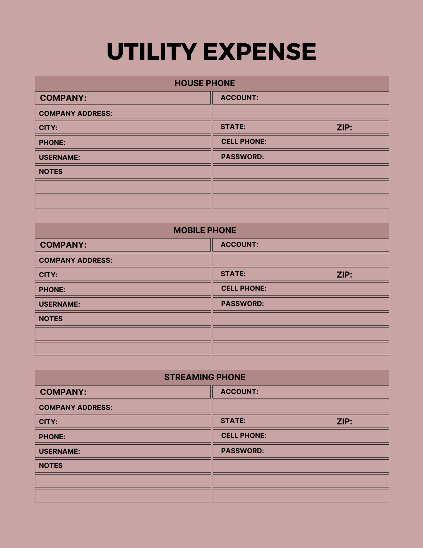 Home Maintenance Planner Editable Canva Template for House Organization