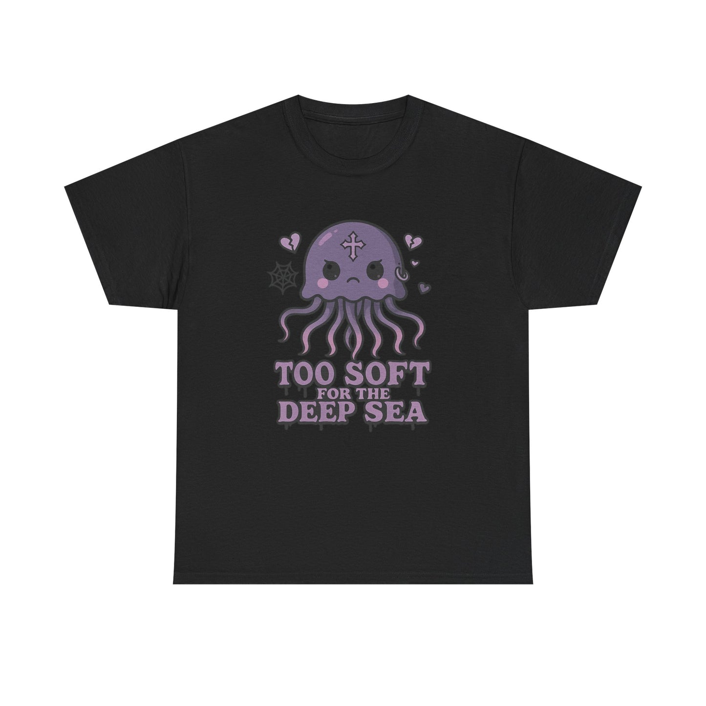 Diseño de camiseta de medusa gótica pastel "Demasiado suave para las profundidades marinas"