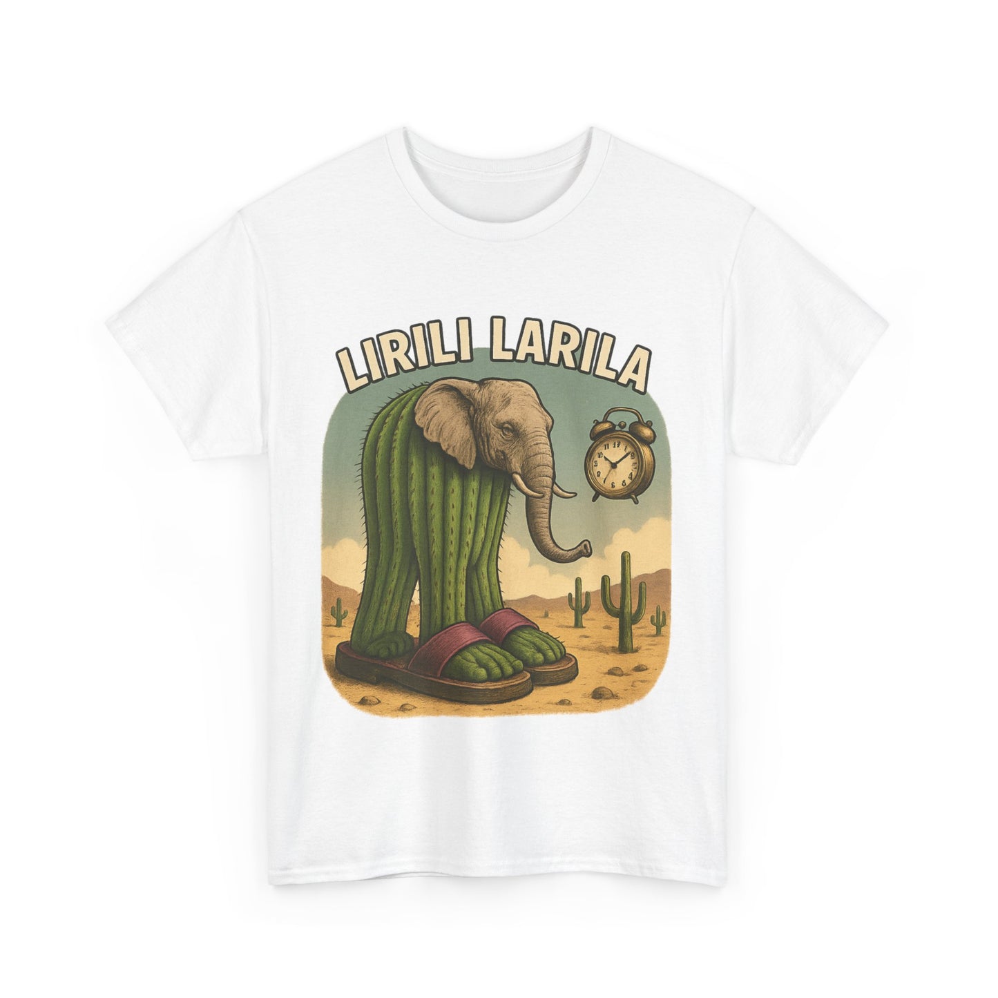 Camiseta caprichosa de elefante y cactus, divertida camiseta gráfica para amantes de la naturaleza, regalo para entusiastas de la vida silvestre, prenda única para aventuras al aire libre.