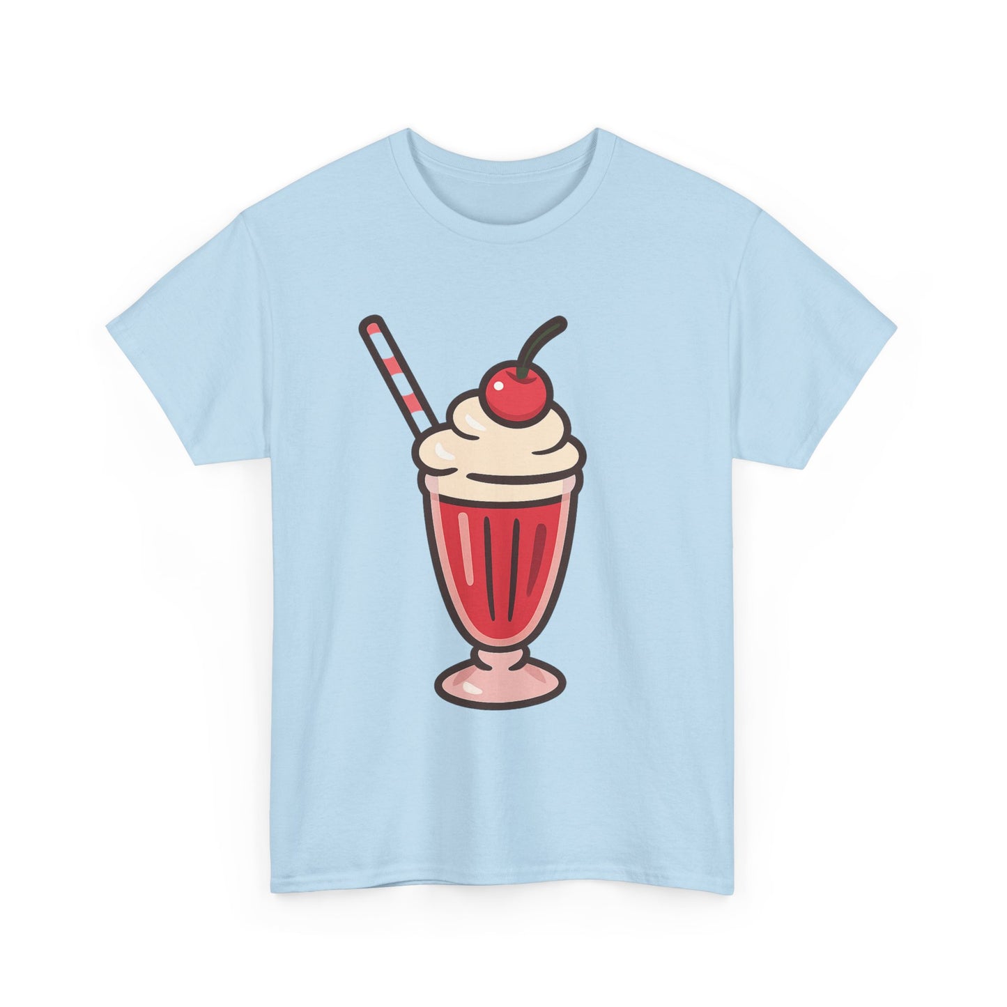 Batido de refresco de cereza con diseño italiano, estilo retro, con crema batida y cereza