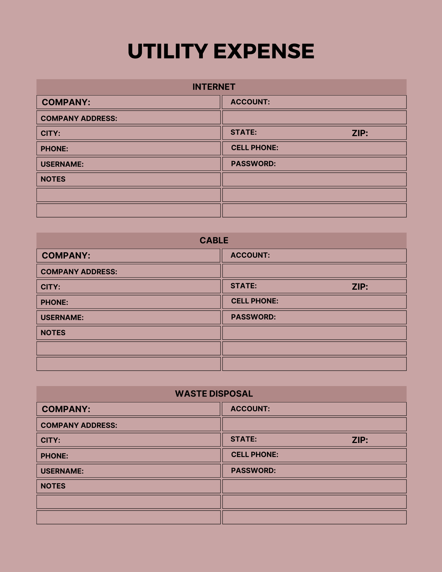 Home Maintenance Planner Editable Canva Template for House Organization