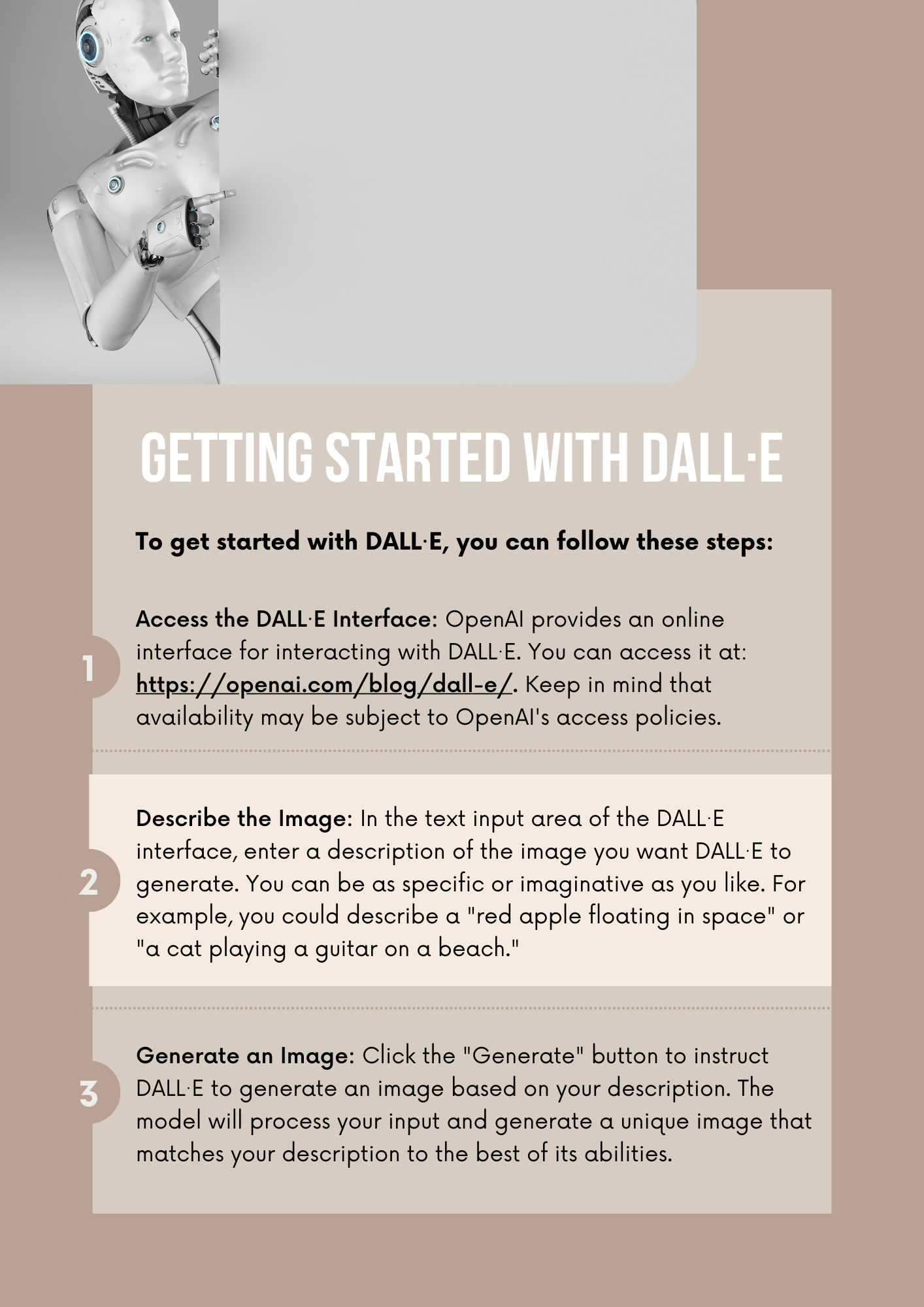 Mini Guide to Using DALL-E Editable Canva Template AI Art Generation