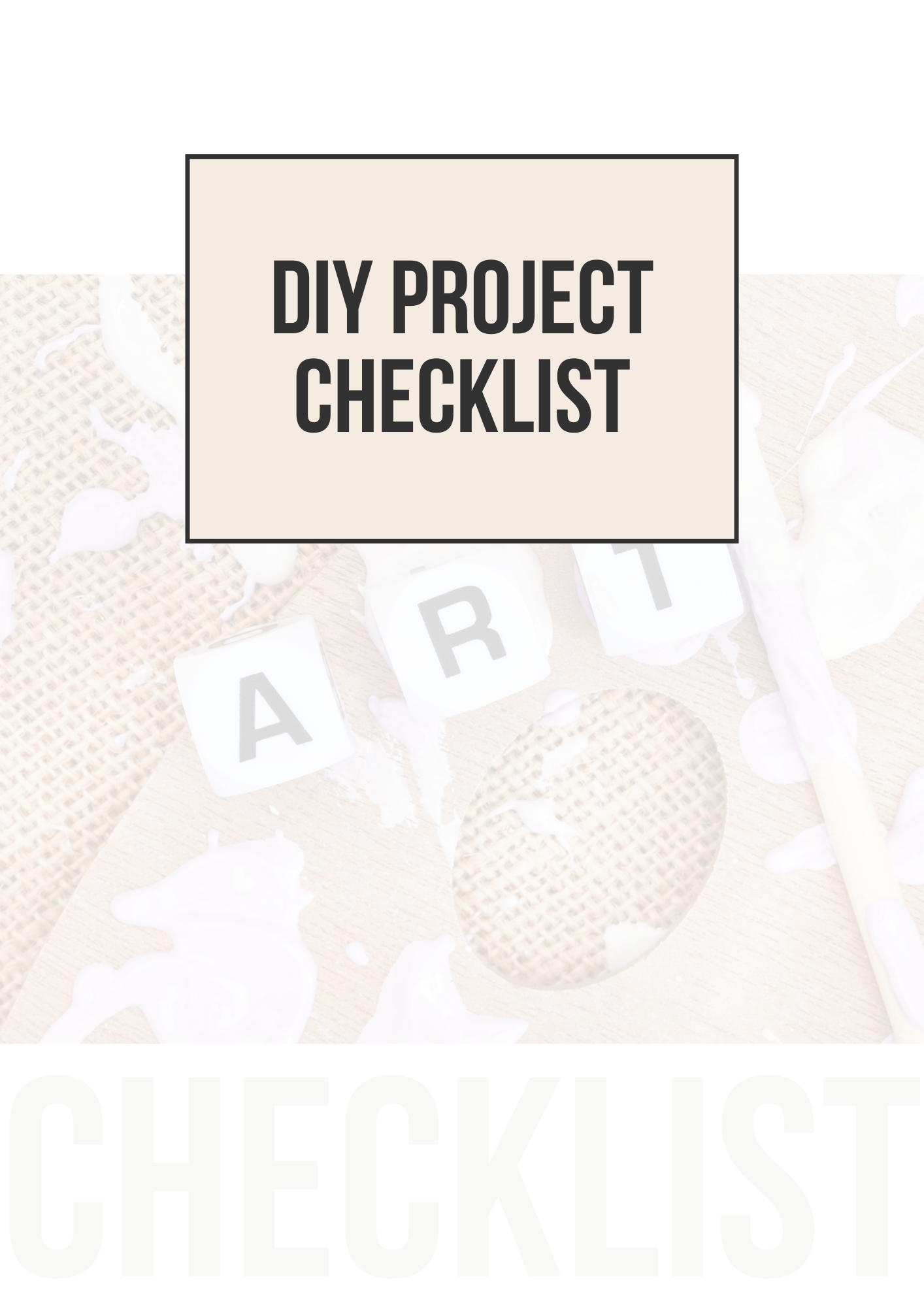 Arts and Crafts Checklists