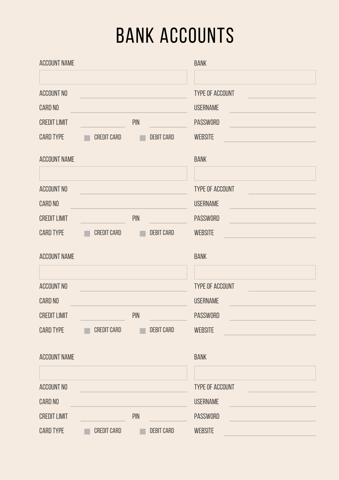 Household Canva Template – Simple Daily Organizer