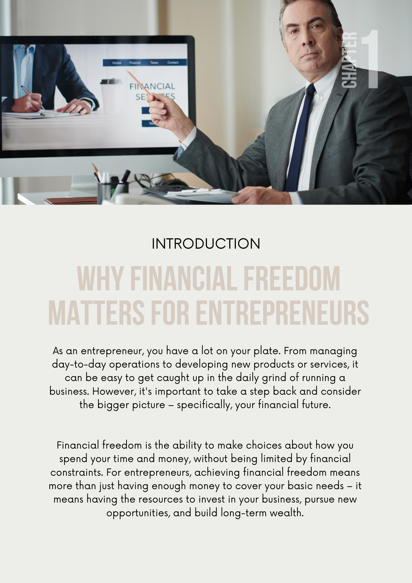 Entrepreneur's Guide to Financial Freedom Editable Canva EBook Template
