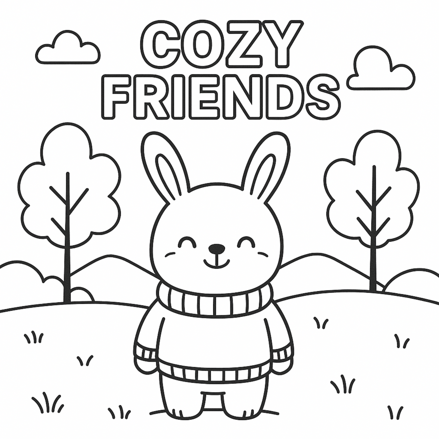 Cozy Coloring Book for Adults and Teens – 50 Relaxing Pages – Canva Editable PDF Download