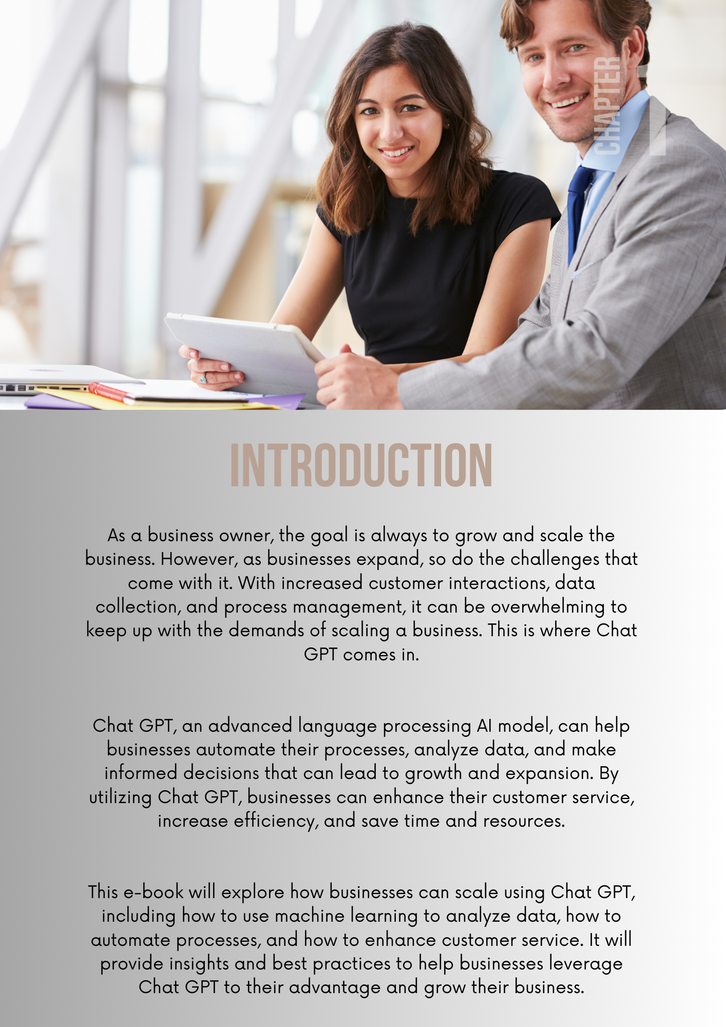 Scaling Your Business with ChatGPT E-Book Editable Canva Template Growth