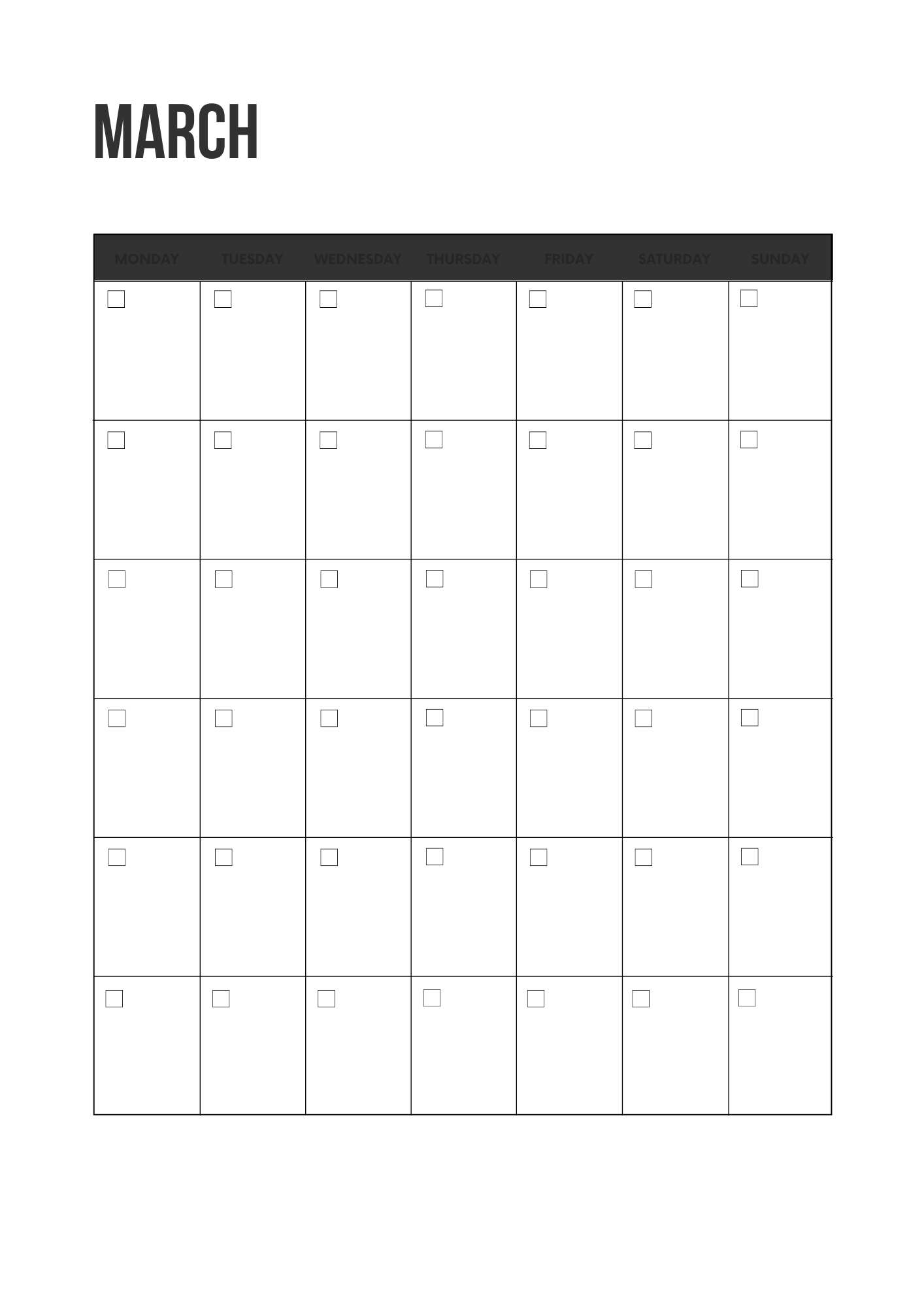 Yearly Calendar Undated Canva Free Editable Template