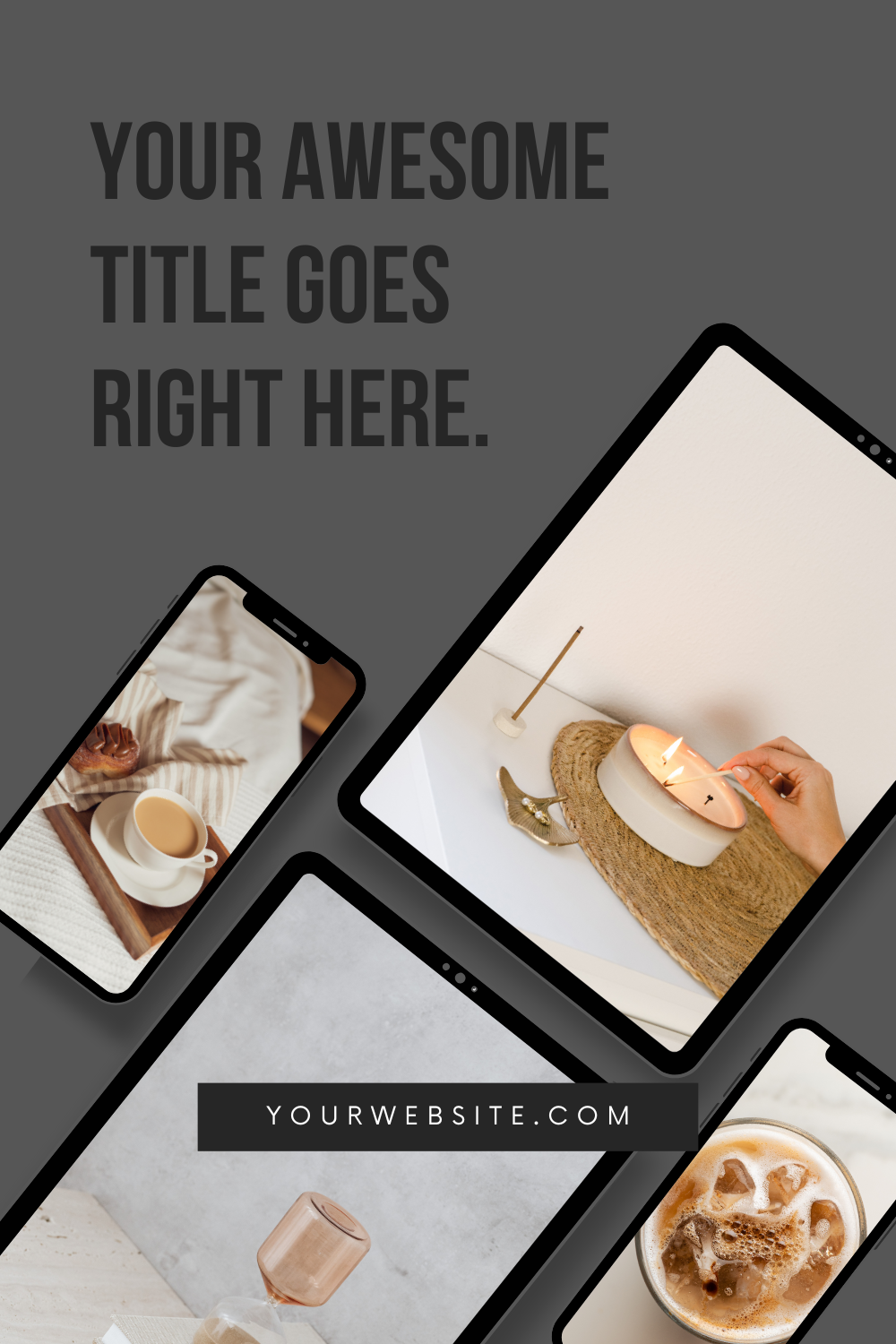 Pinterest Pins Editable Canva Template for Social Media Graphics