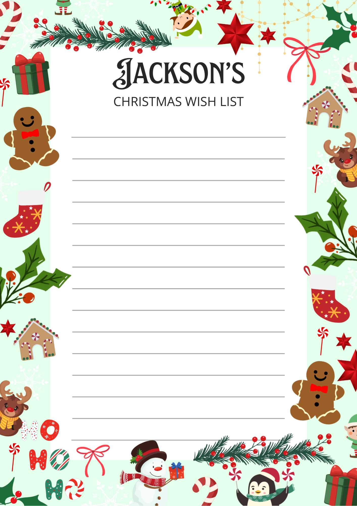 Kids Christmas Wish List