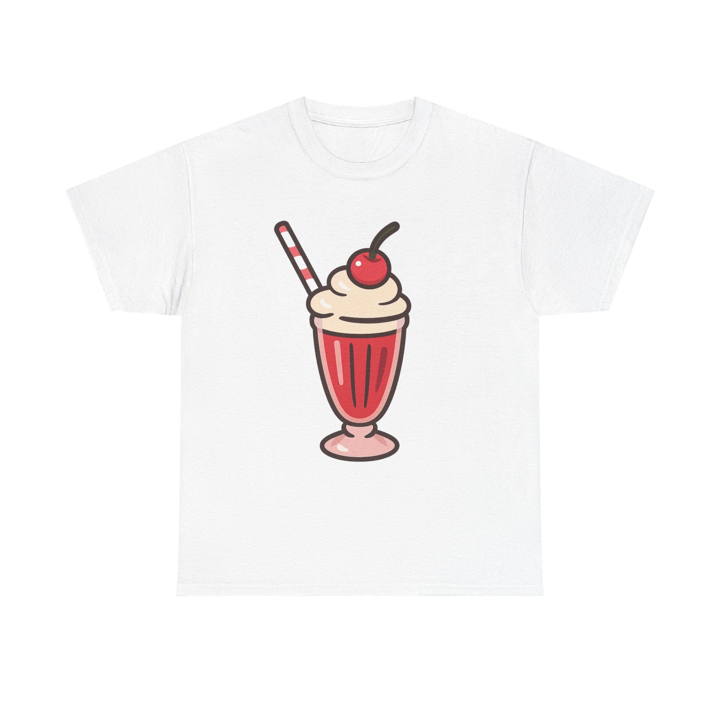 Batido de refresco de cereza con diseño italiano, estilo retro, con crema batida y cereza