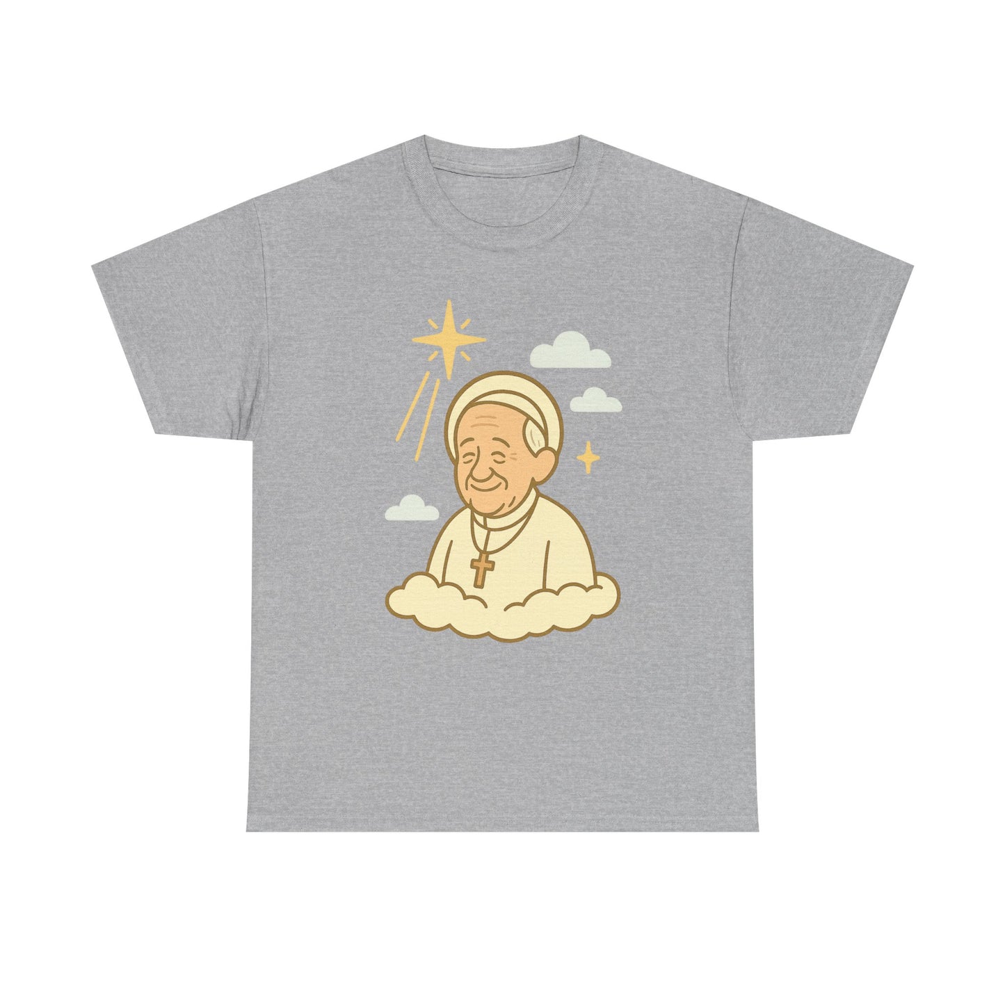 El Papa Francisco celestial en estilo de caricatura | Ilustración de tributo a la nube flotante
