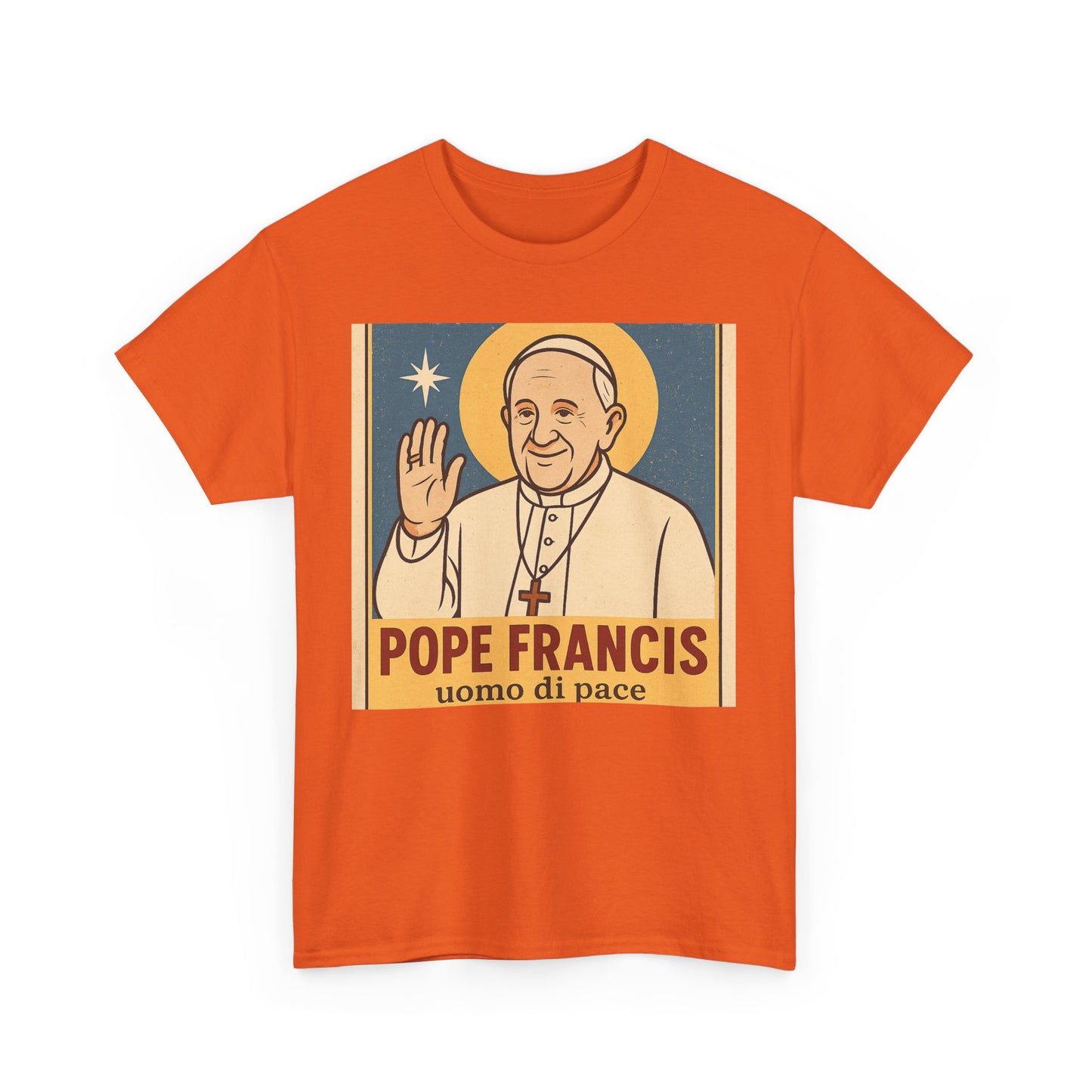 Cartel Vintage Papa Francisco | Impresión católica retro del Hombre de Paz