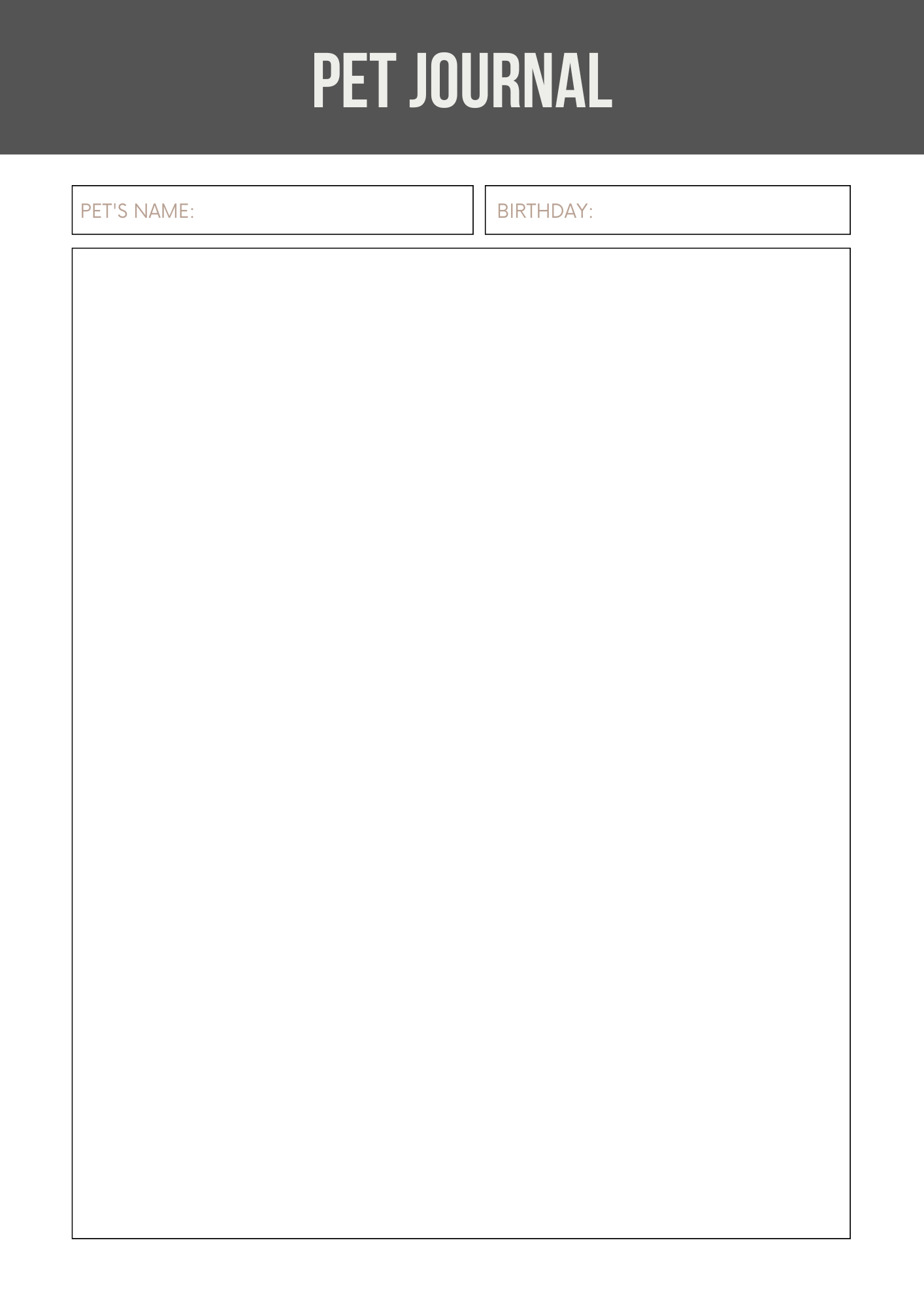Pet Logs Bundle Editable Canva Template for Dog Owners Tracking