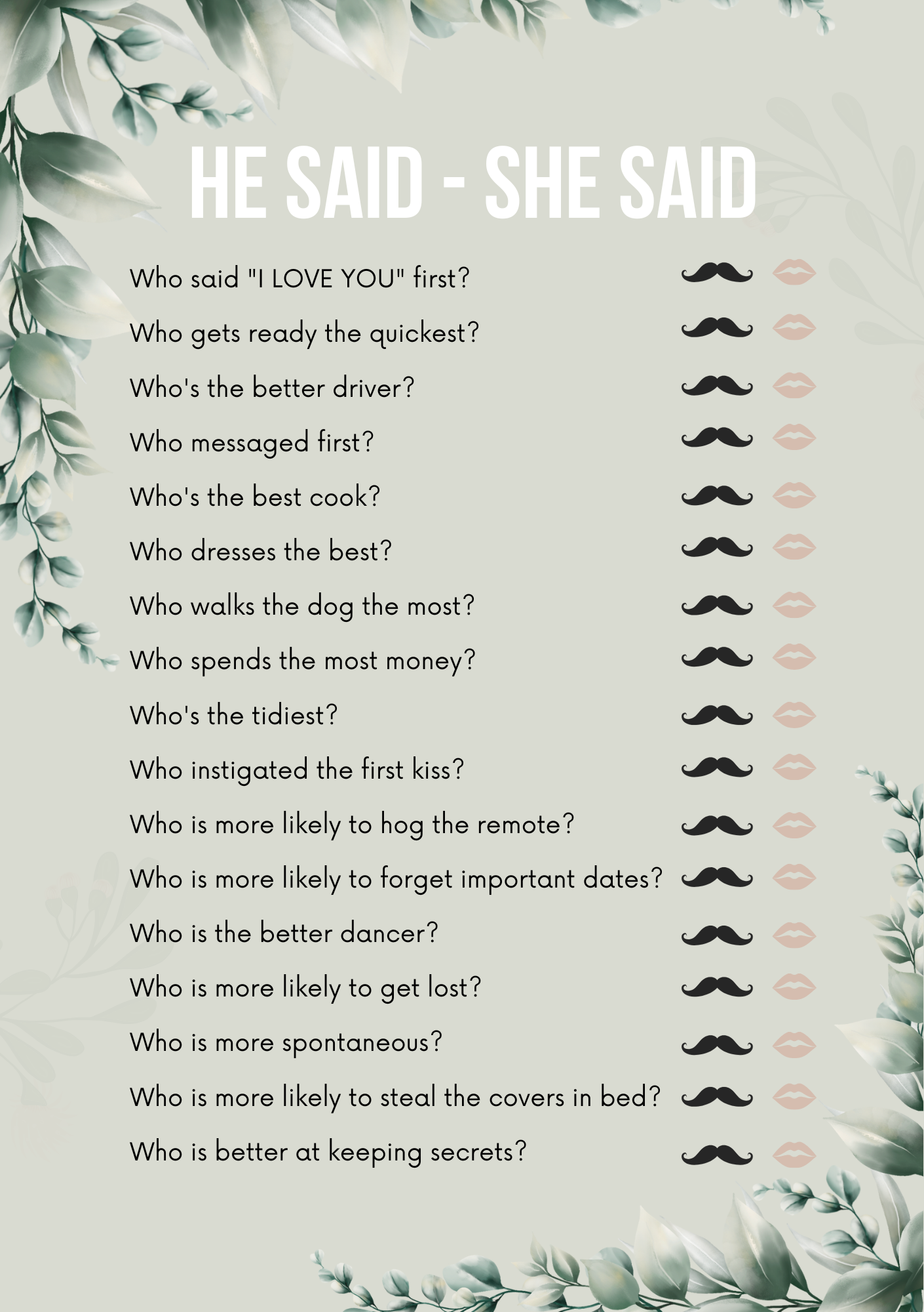 Hen Party Games Canva Free Editable Template