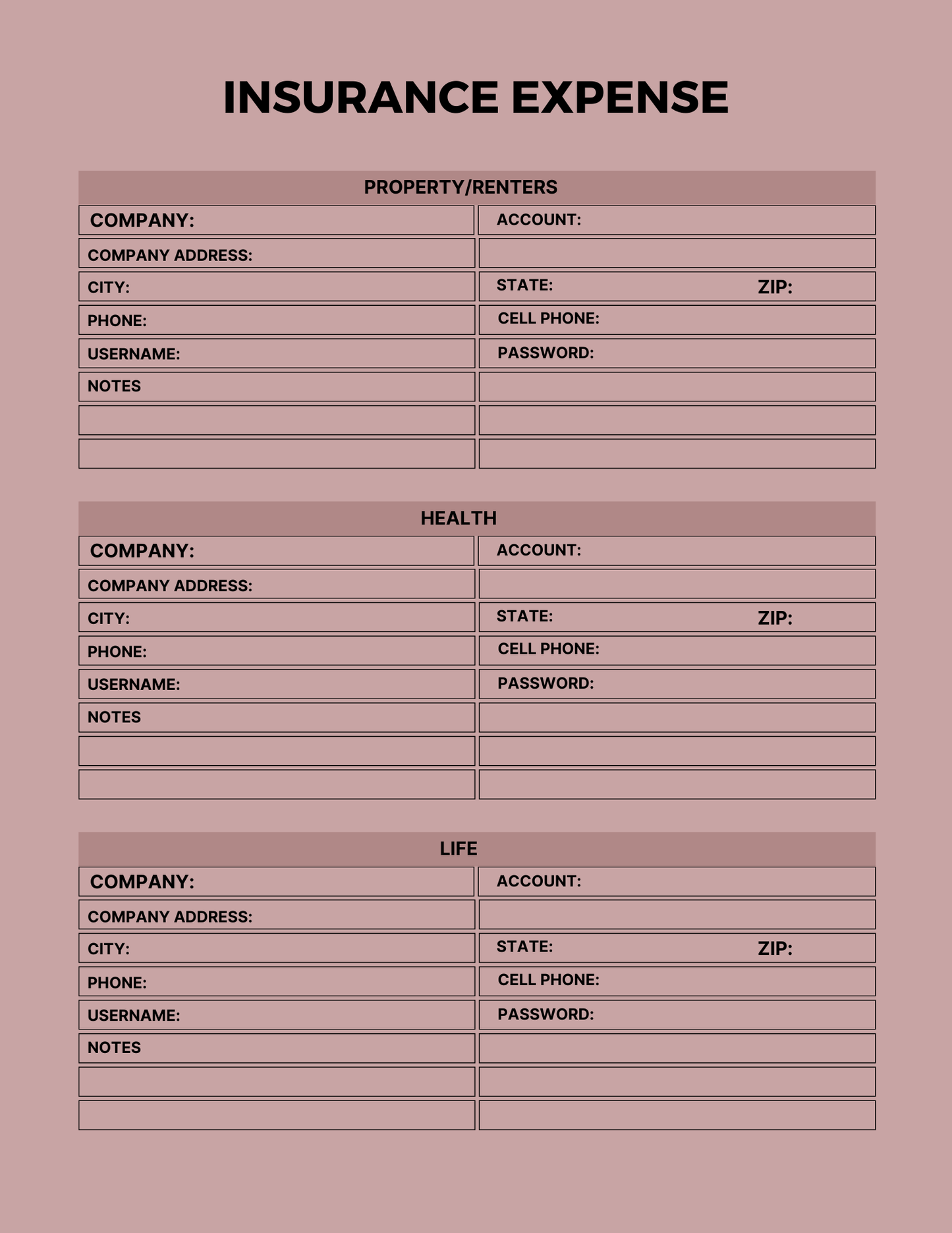 Home Maintenance Planner Editable Canva Template for House Organization