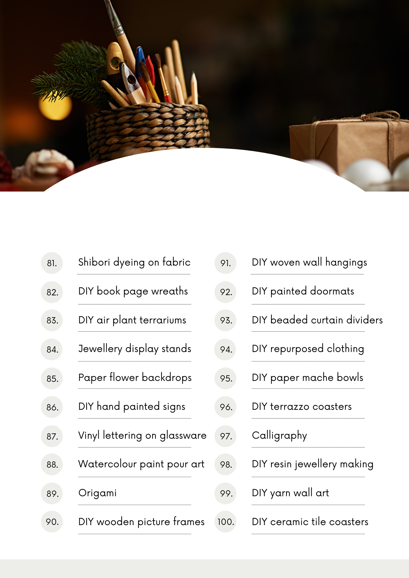 100 Arts Crafts Ideas for Adults Editable Canva Template DIY Projects