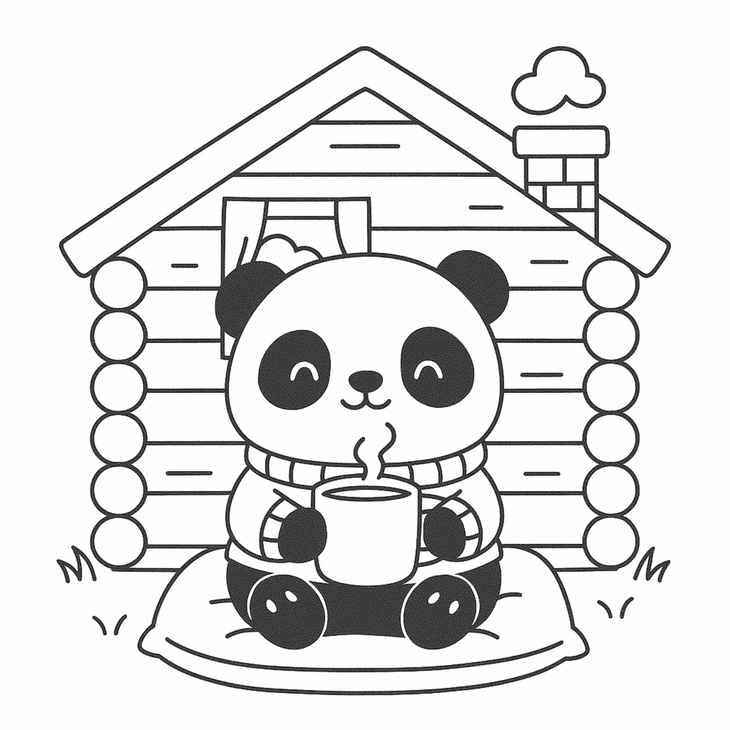 Cozy Coloring Book for Adults and Teens – 50 Relaxing Pages – Canva Editable PDF Download