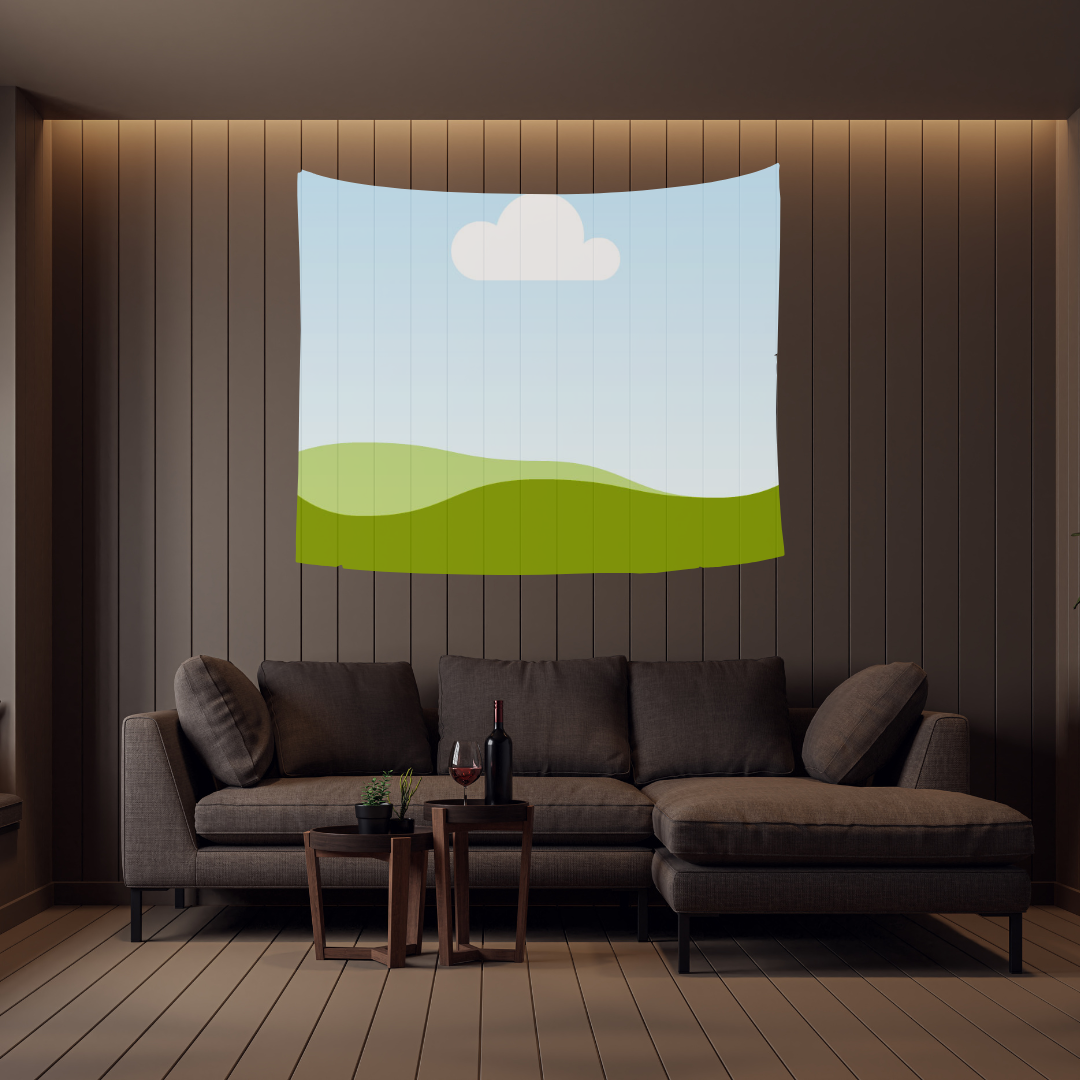 Canva Free Template Editable Tapestry Design Mockup for Printables
