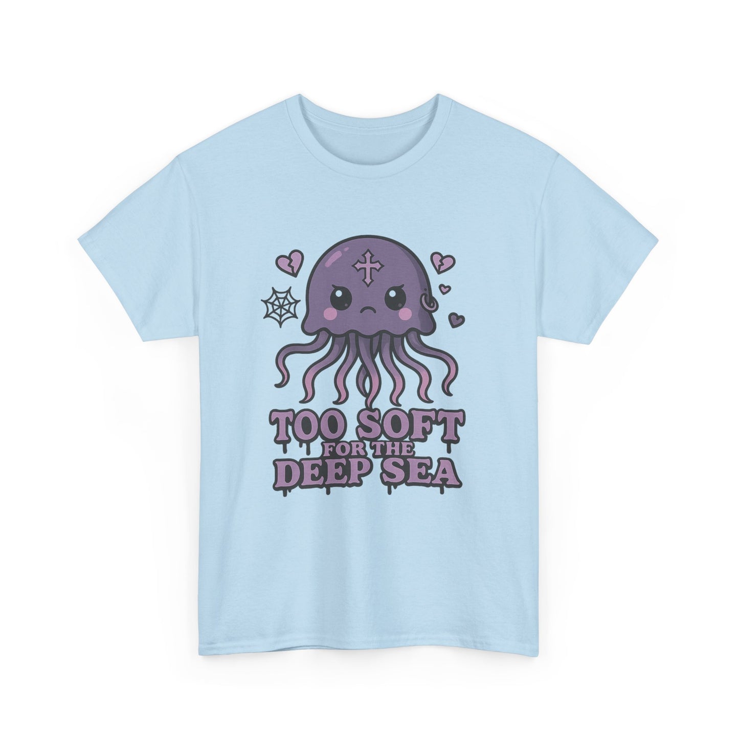 Diseño de camiseta de medusa gótica pastel "Demasiado suave para las profundidades marinas"