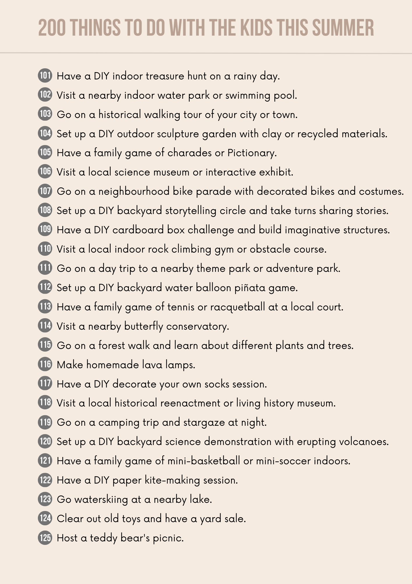 Things To Do With Kids This Summer