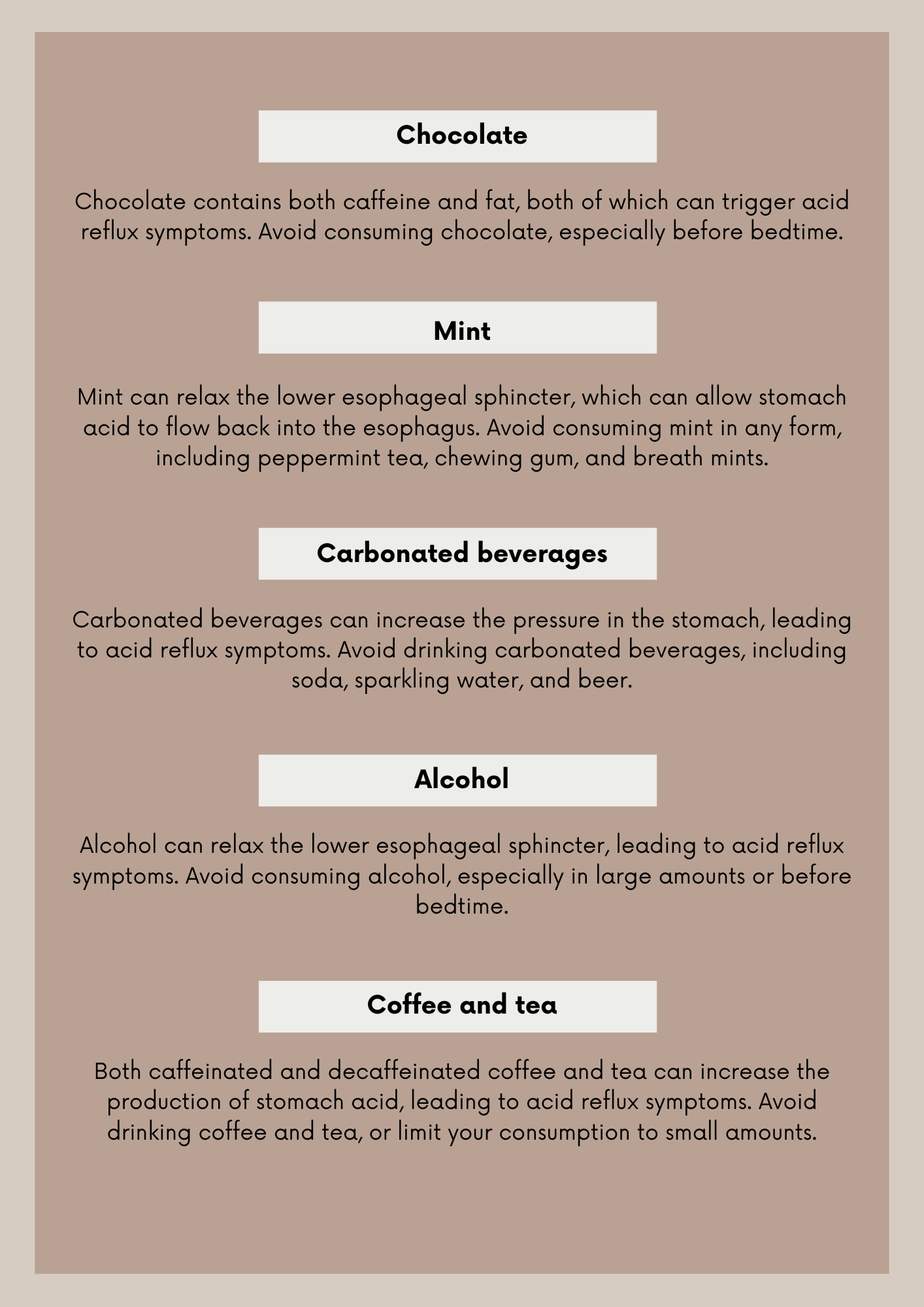 Acid Reflux Food Guide Printable Meal Plan & Nutrition Chart