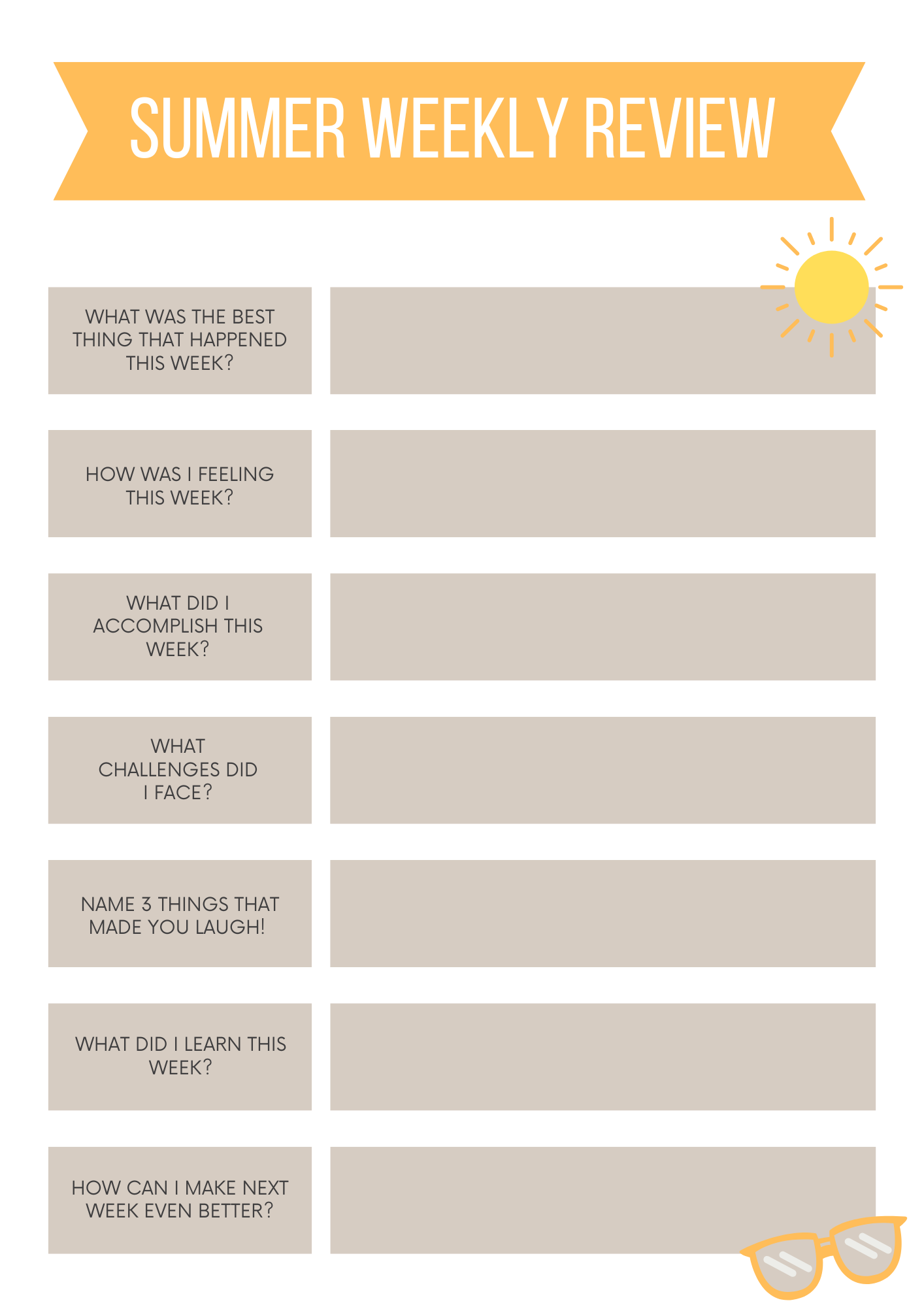 Canva Free Editable Kids Summer Planner Template