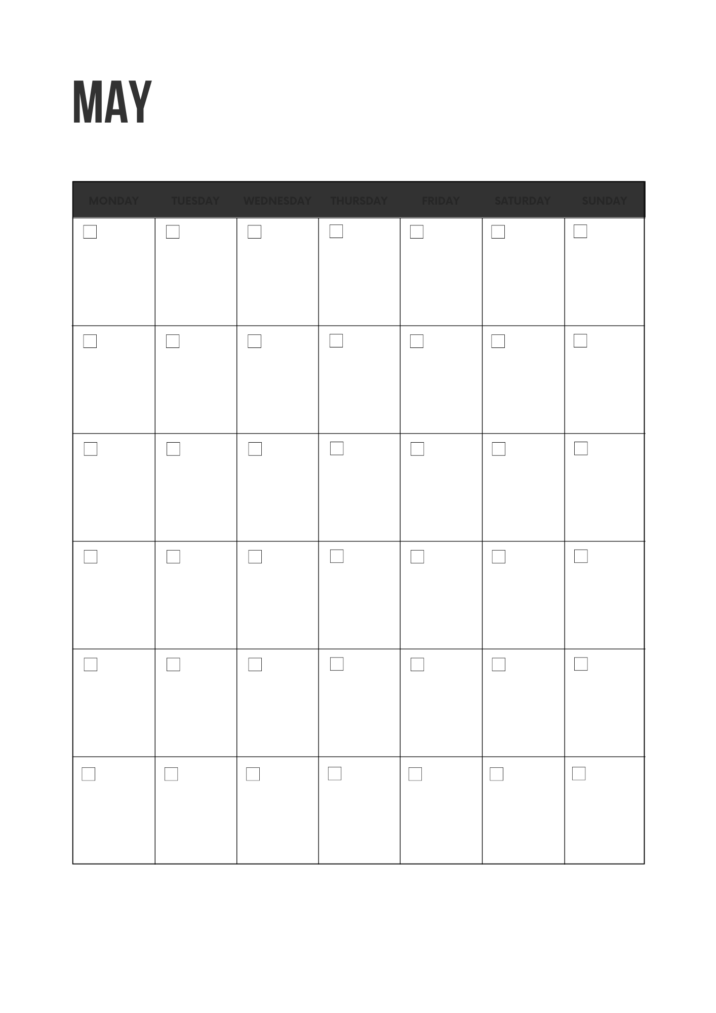 Yearly Calendar Undated Canva Free Editable Template