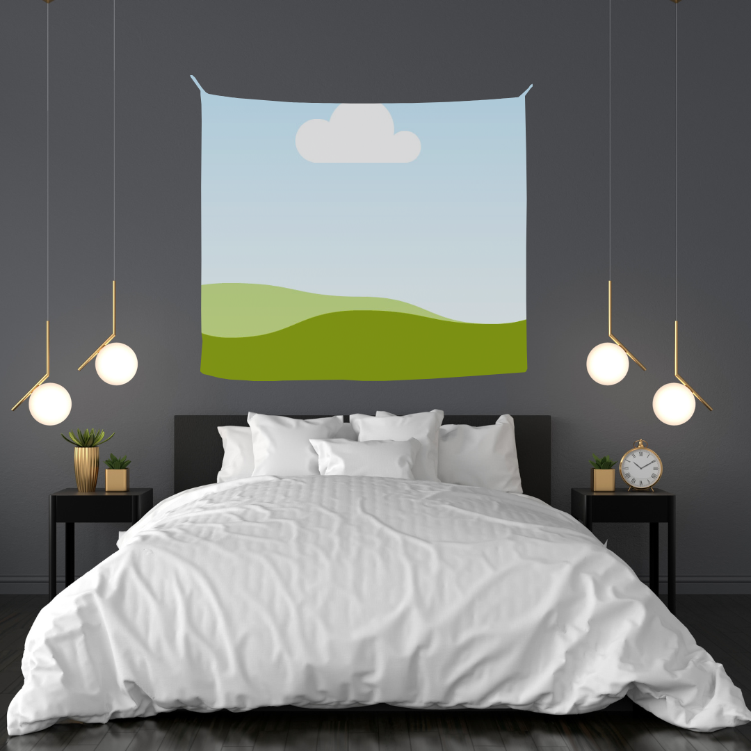 Canva Free Template Editable Tapestry Design Mockup for Printables