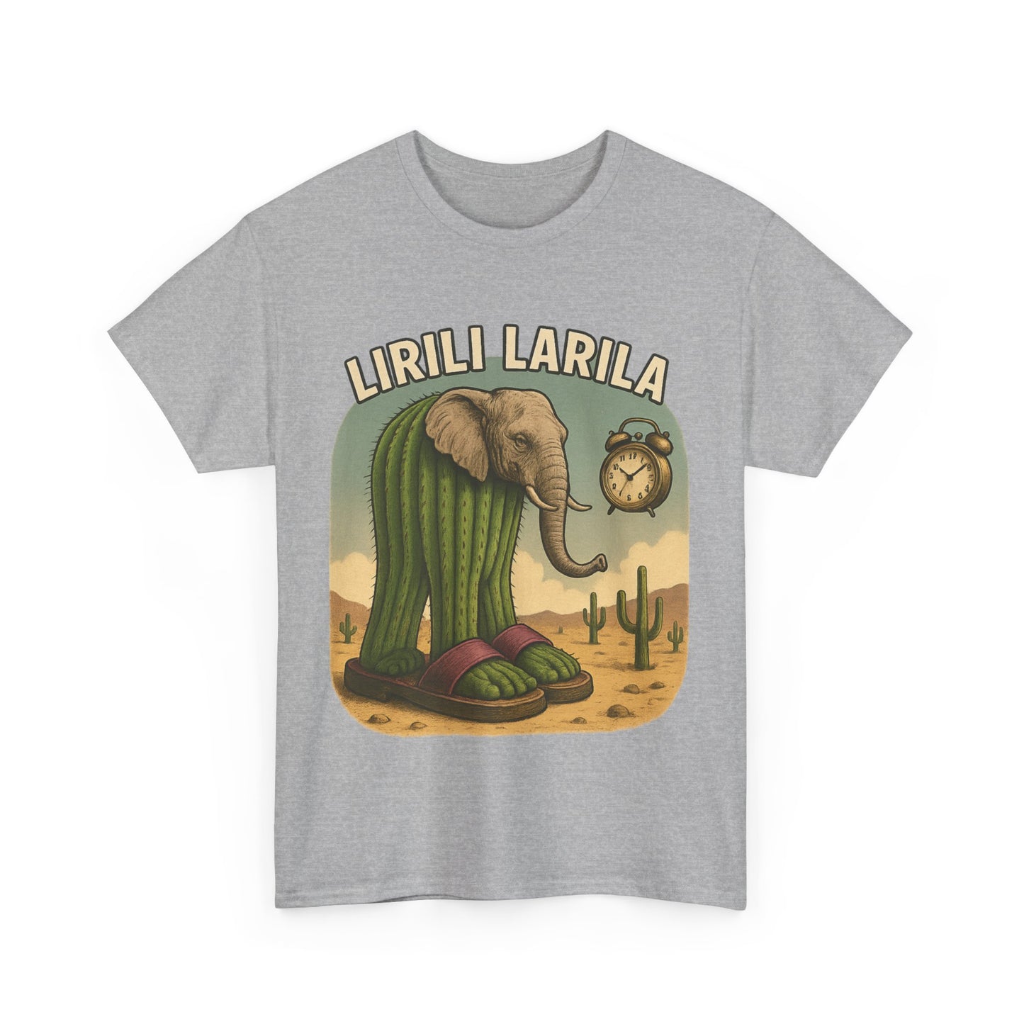 Camiseta caprichosa de elefante y cactus, divertida camiseta gráfica para amantes de la naturaleza, regalo para entusiastas de la vida silvestre, prenda única para aventuras al aire libre.