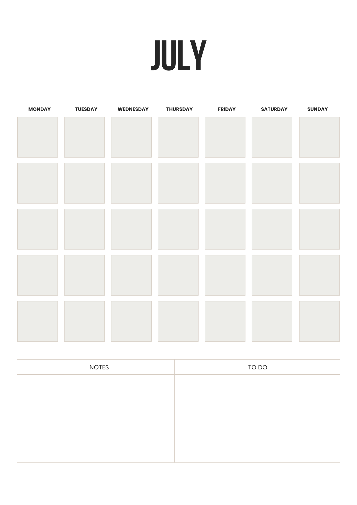 Undated Planner Printable Yearly, Monthly, Weekly & Daily Templates A4 A5 Letter PDF