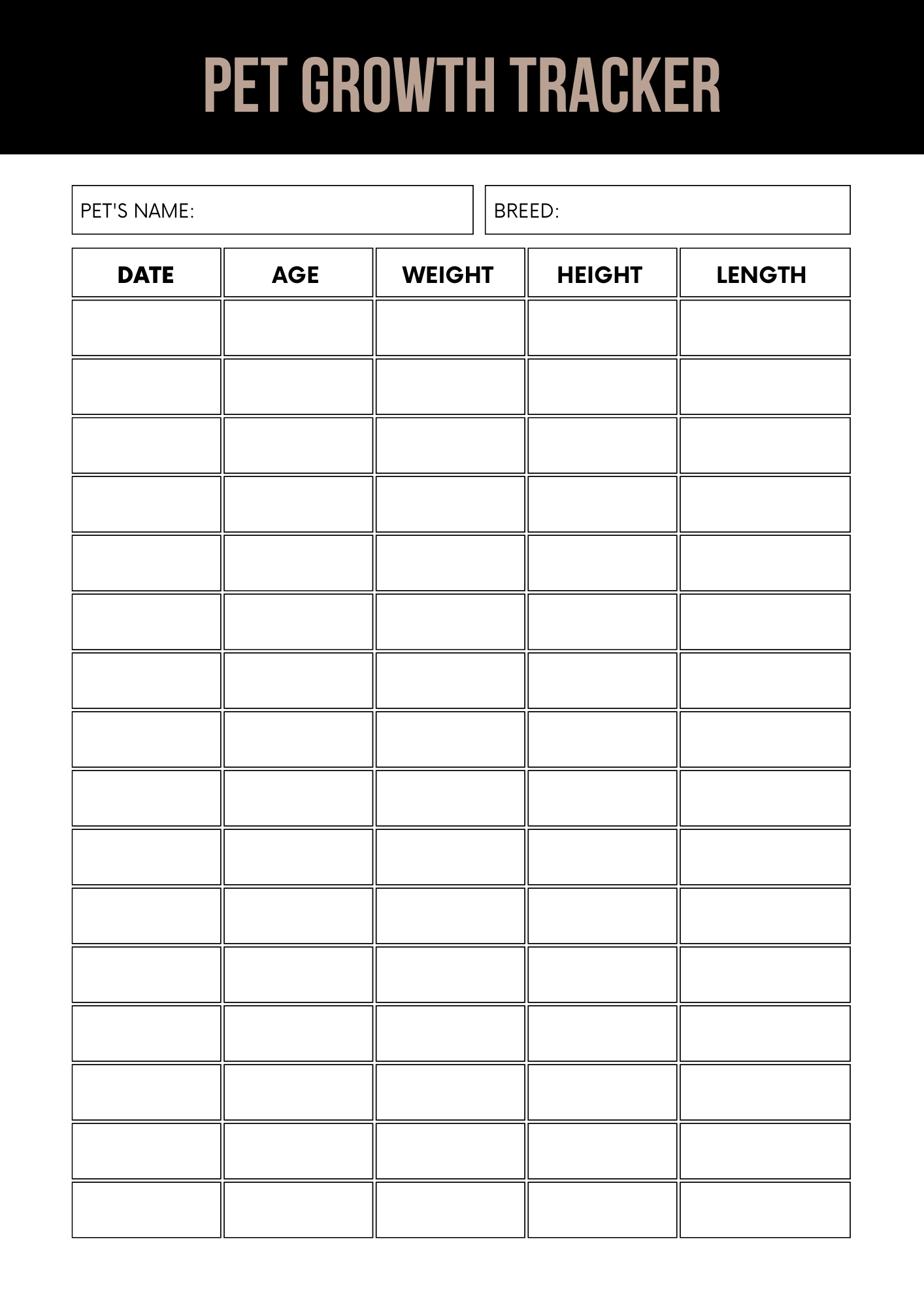 Pet Logs Bundle Editable Canva Template for Dog Owners Tracking