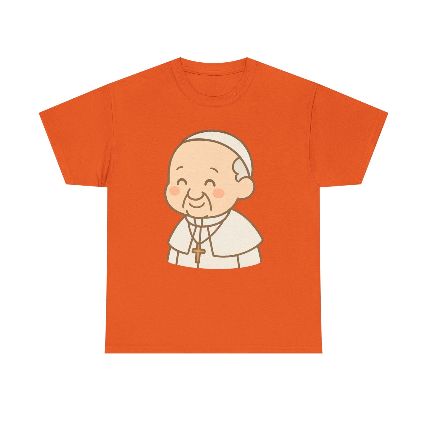 Linda ilustración kawaii del Papa Francisco | Arte transparente en tonos pastel pacíficos