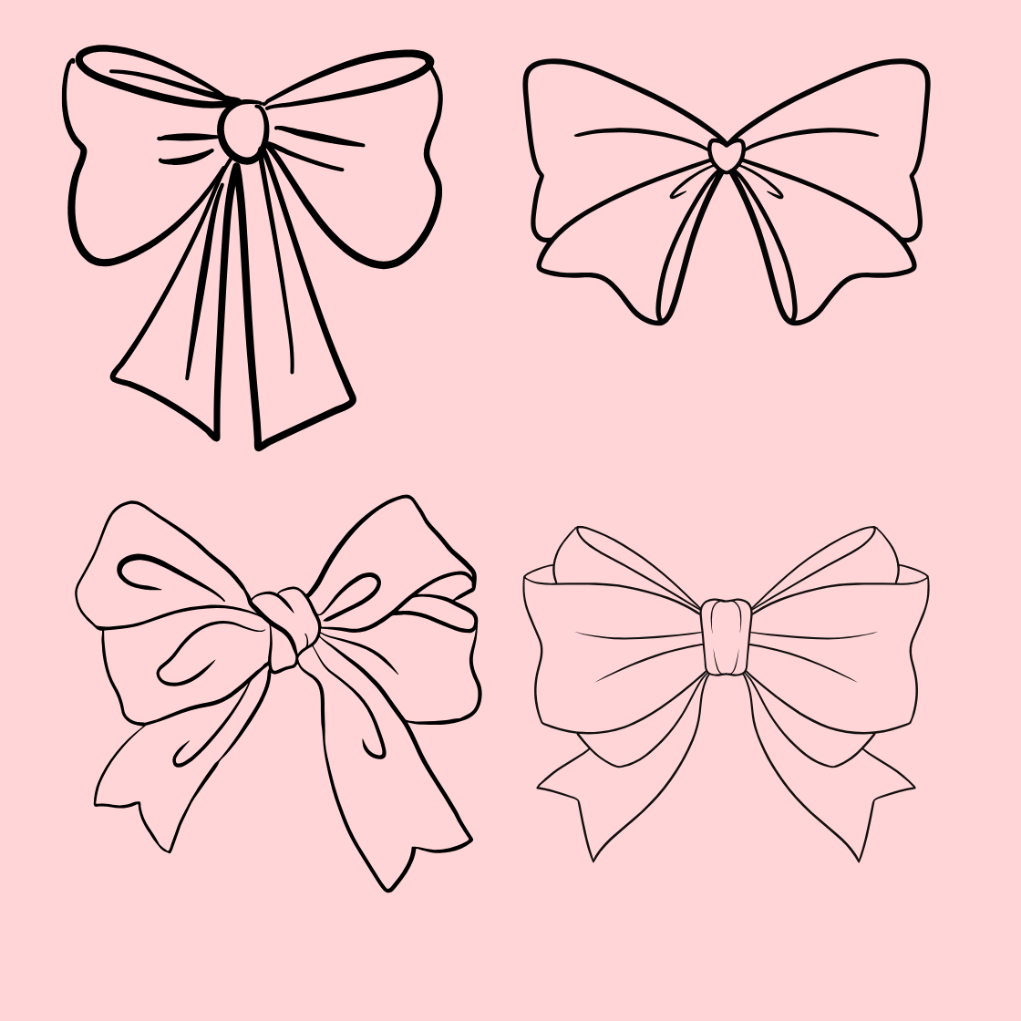 Messy Coquette Bows – Editable Canva Elements & PNG | Feminine Aesthetic Clipart