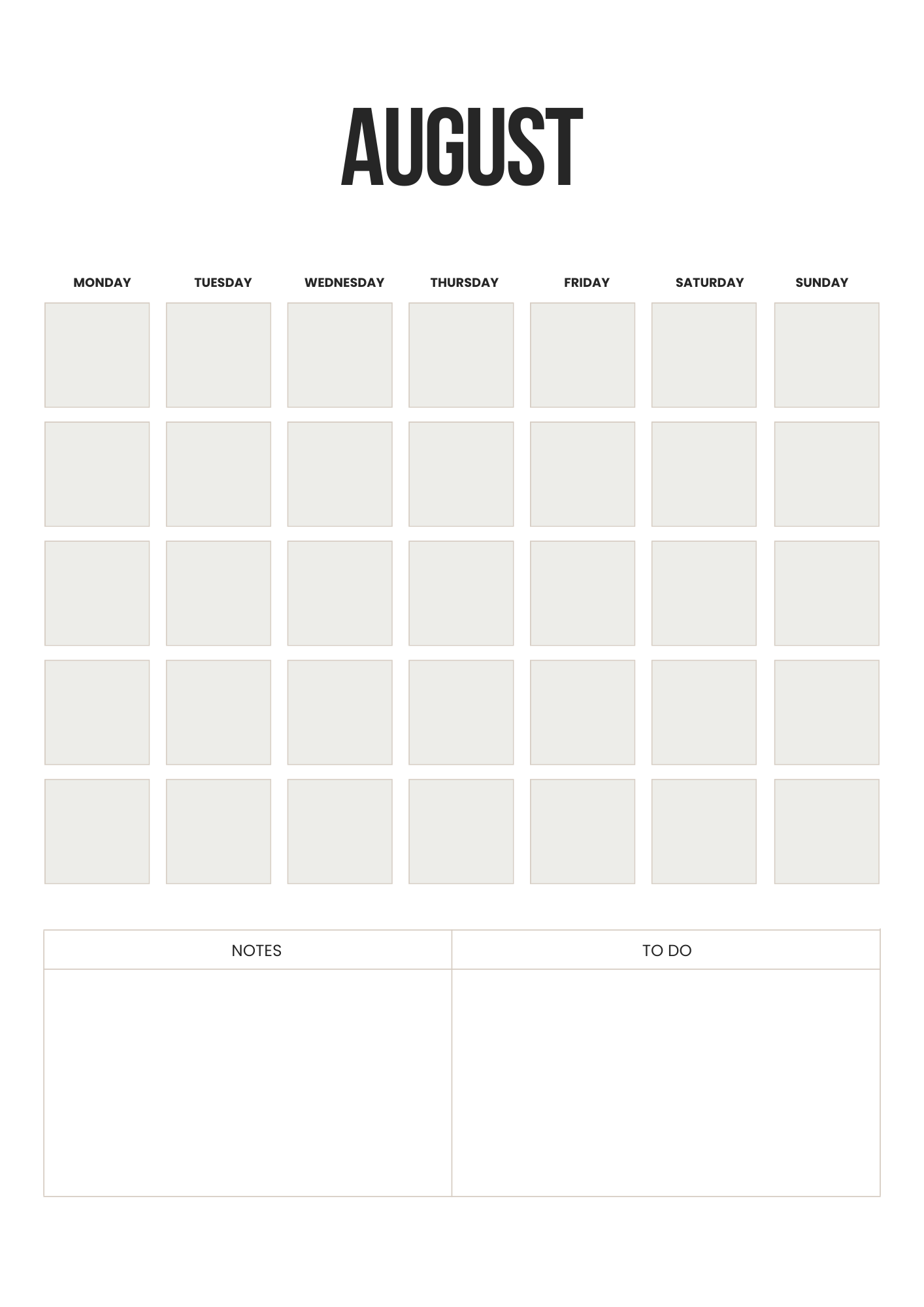Undated Planner Printable Yearly, Monthly, Weekly & Daily Templates A4 A5 Letter PDF