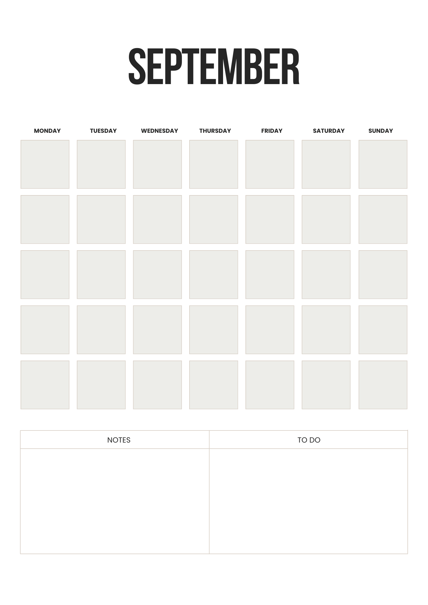 Undated Planner Printable Yearly, Monthly, Weekly & Daily Templates A4 A5 Letter PDF