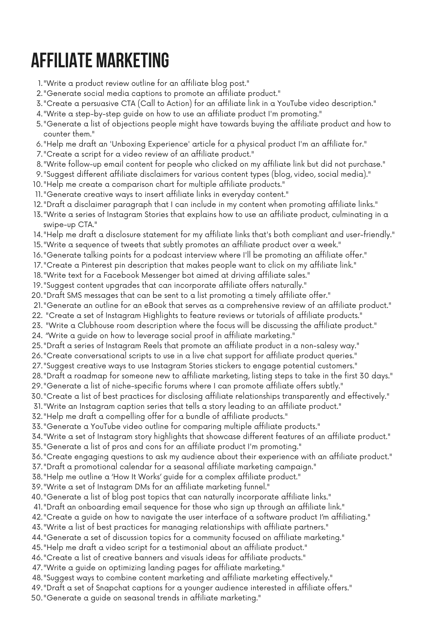 300+ ChatGPT Prompts For Your Digital Marketing Business