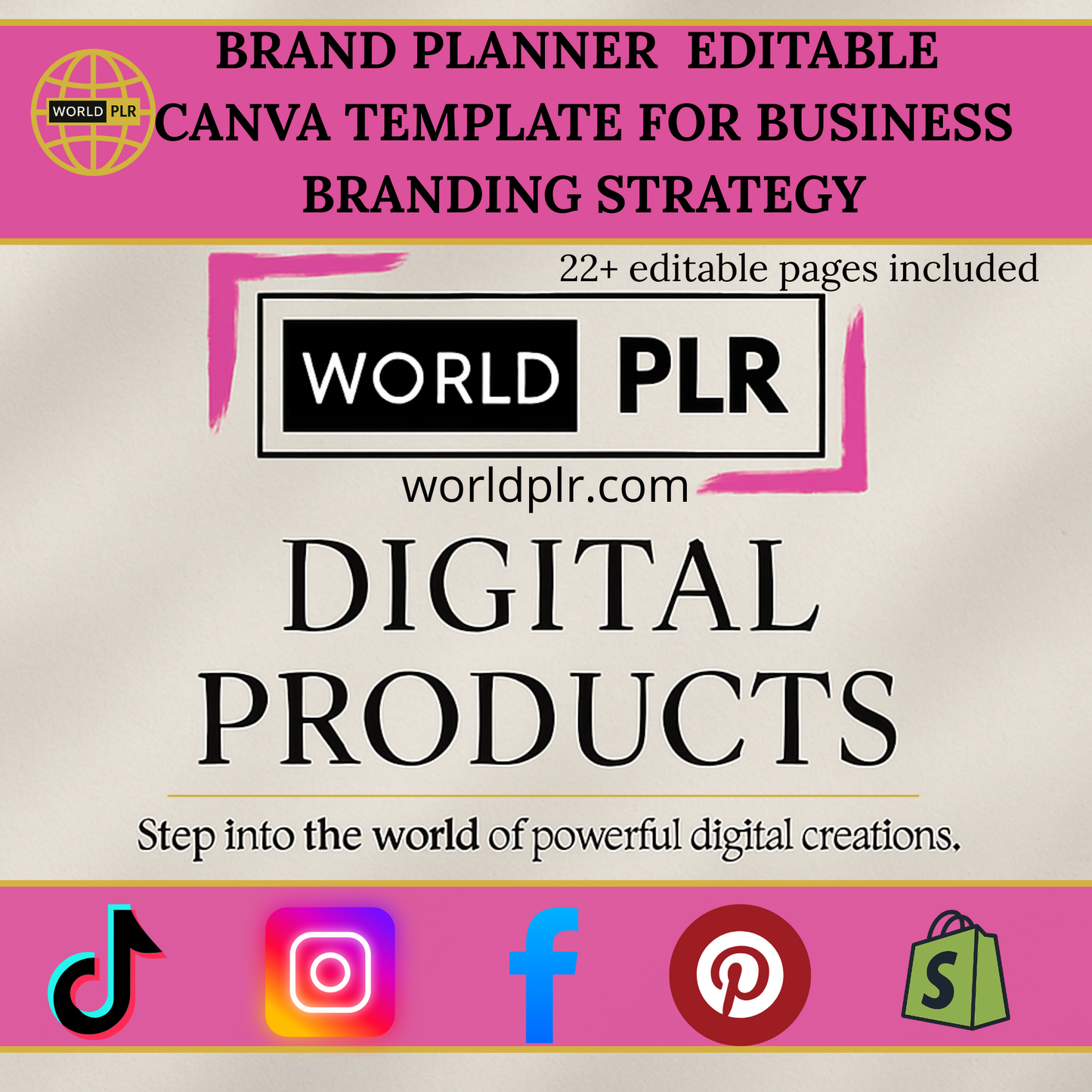 Brand Planner Editable Canva Template for Business Branding Strategy