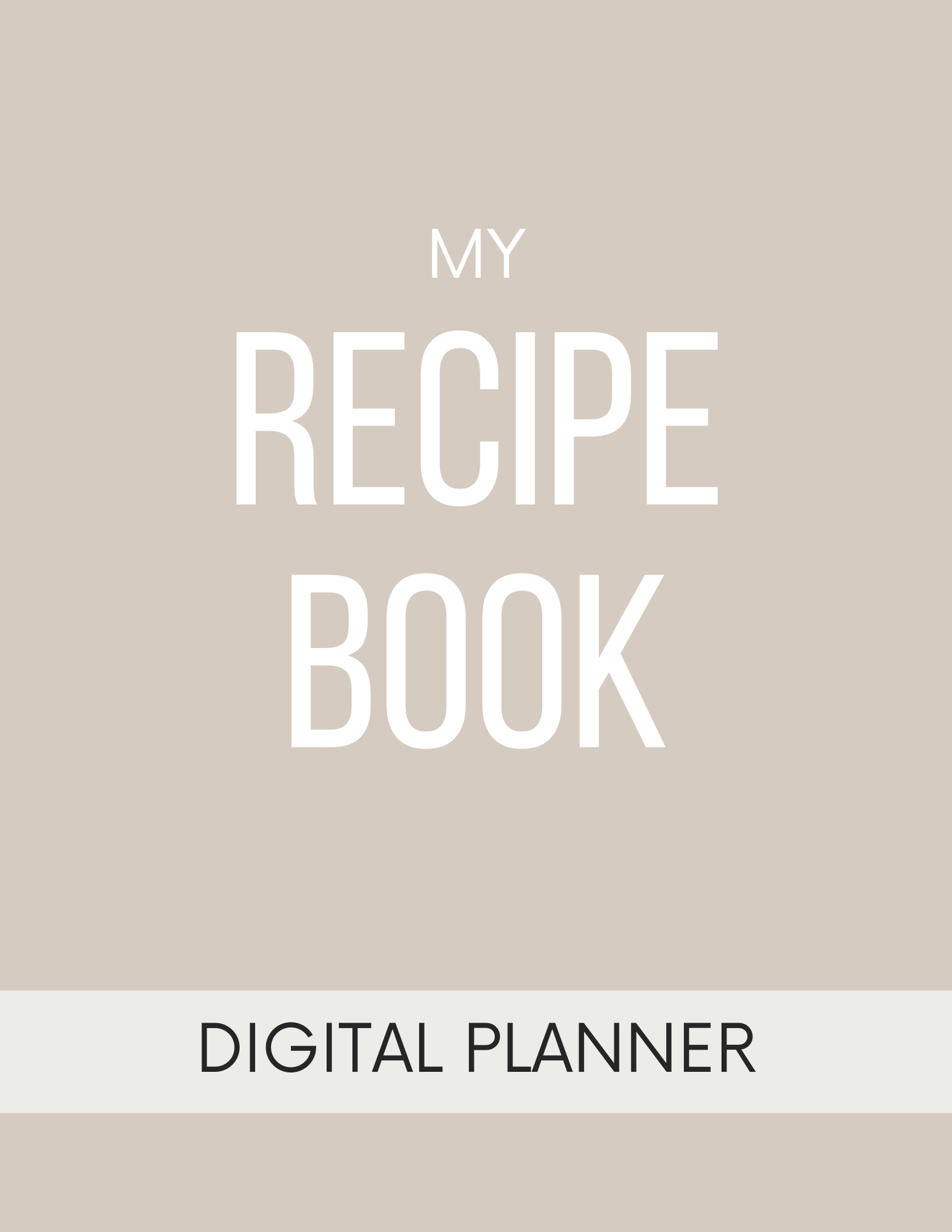 Digital Recipe Planner Editable Canva Template for Meal Prepping Success