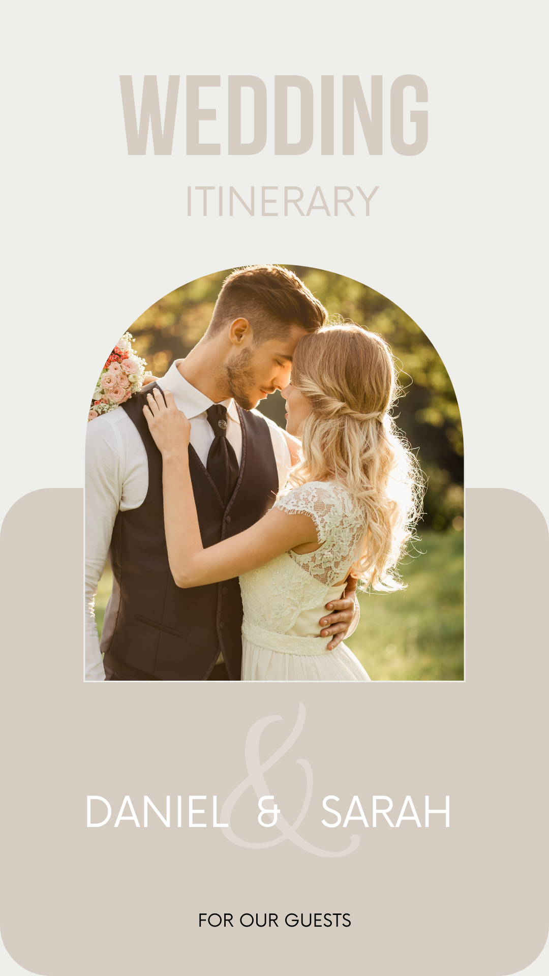 Wedding Itinerary for Guests Mobile Editable Canva Template Events