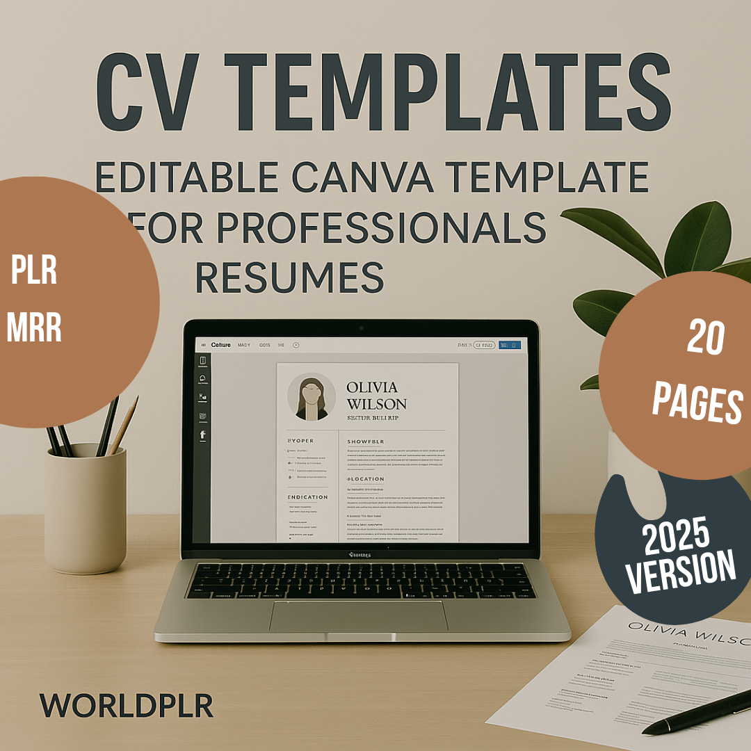 CV Templates Editable Canva Template for Professional Resumes