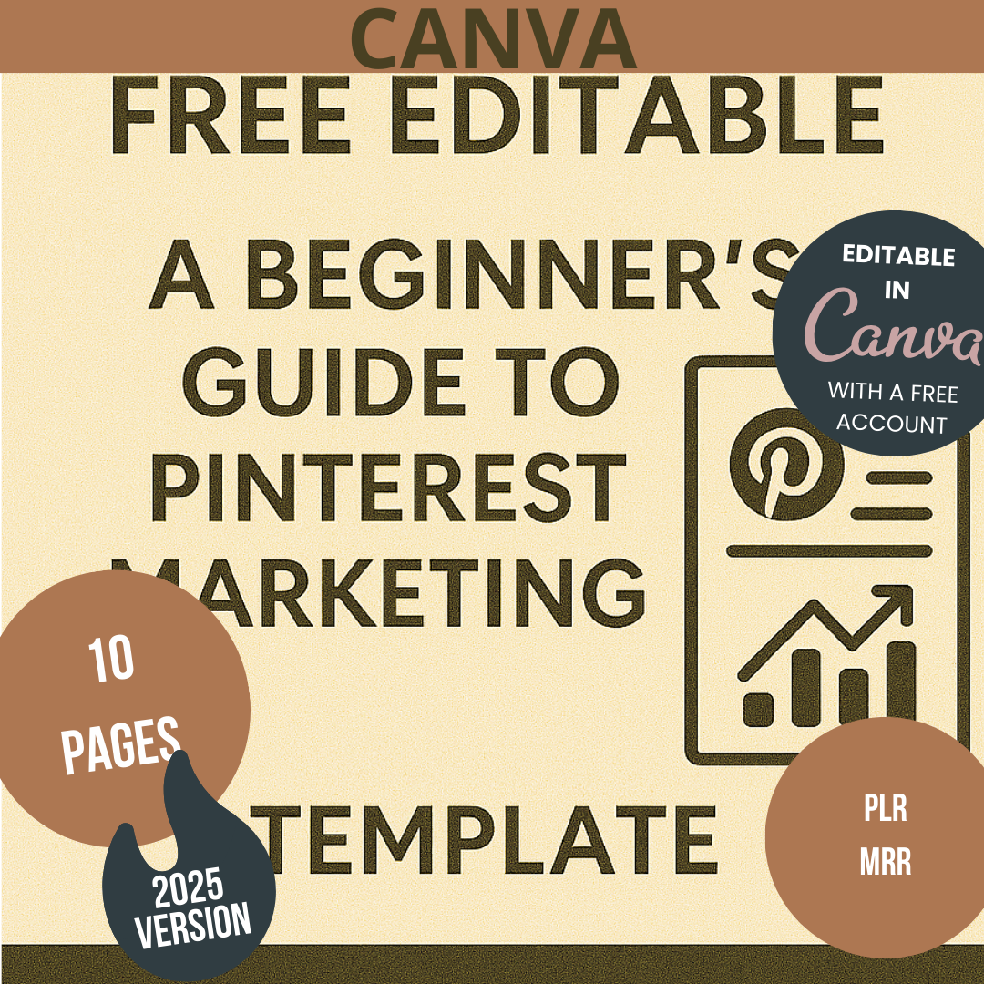 Canva Free Editable A Beginner's Guide to Pinterest Marketing Template