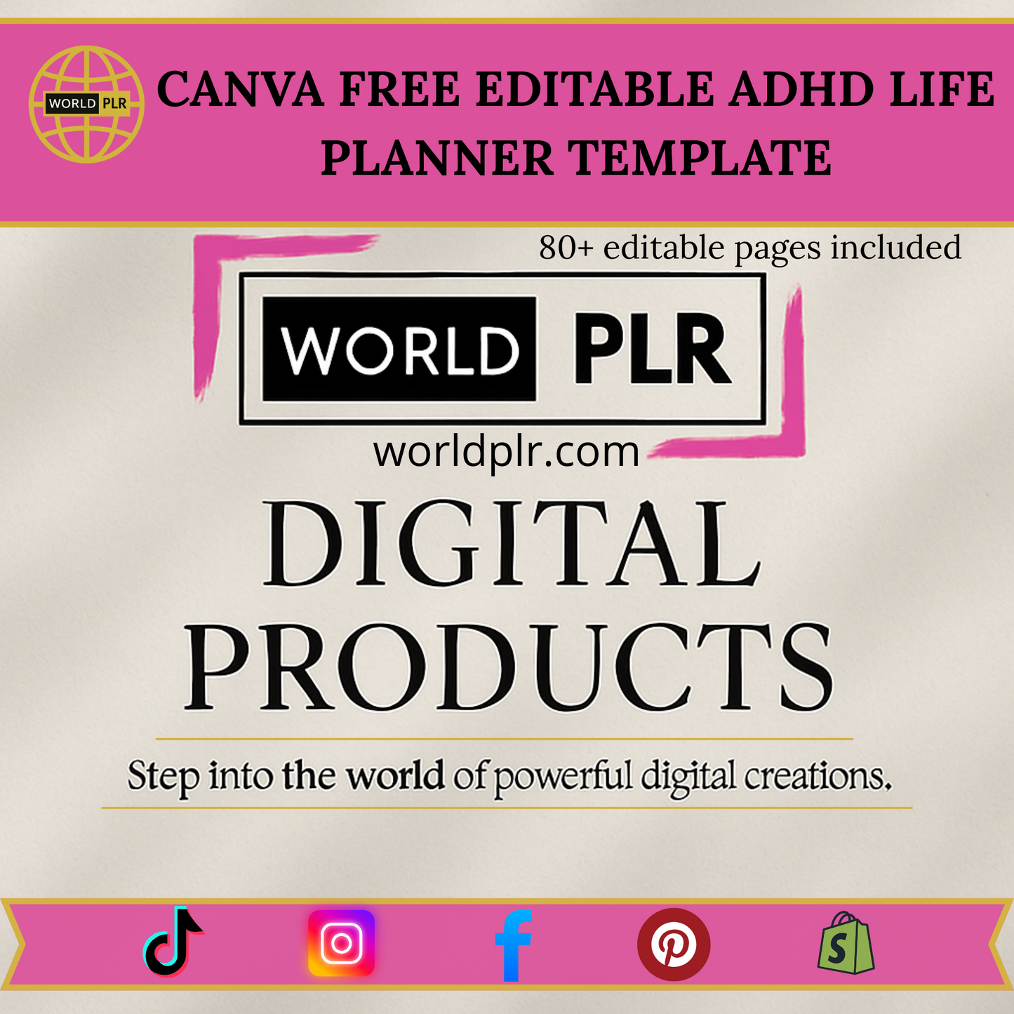 Canva Free Editable ADHD Life Planner Template