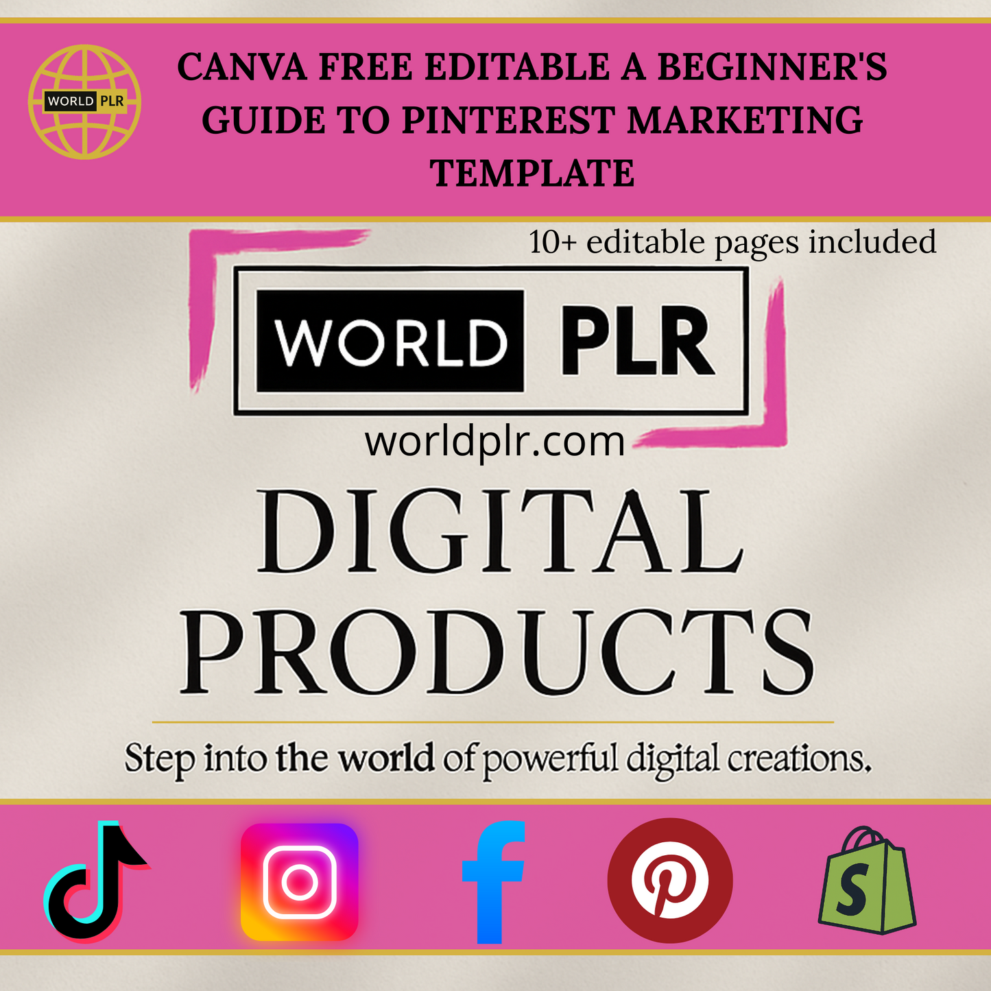 Canva Free Editable A Beginner's Guide to Pinterest Marketing Template