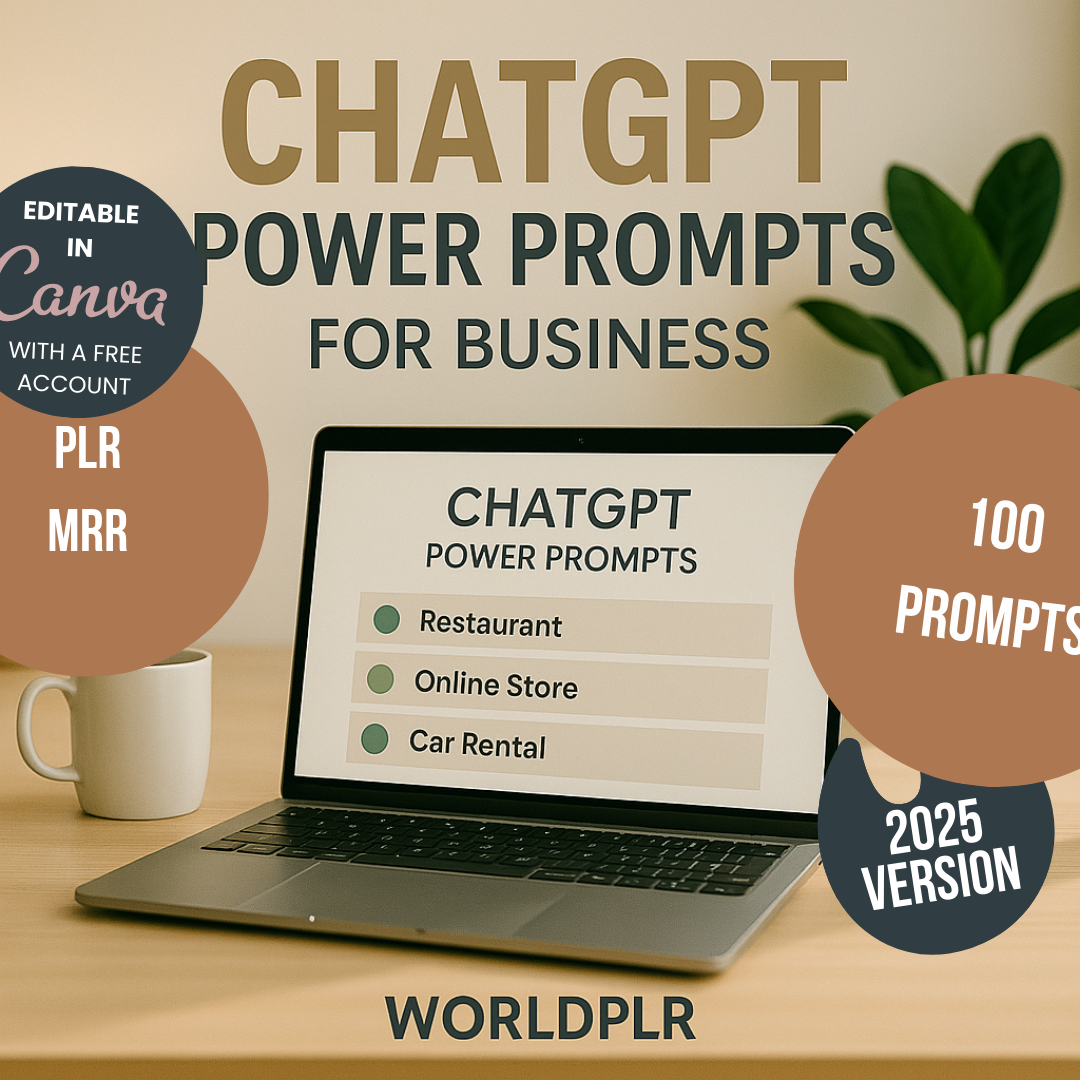 ChatGPT Power Prompts for Business Financial Planning Editable Canva Template