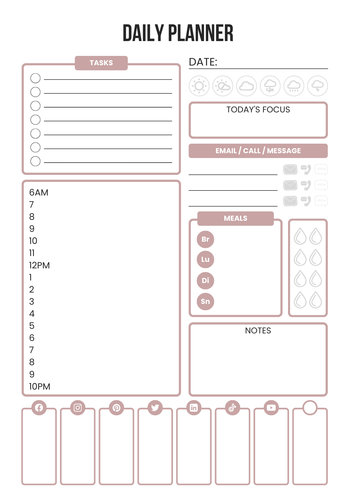 Social Media Planner 2025 – Editable Canva Template for Instagram, TikTok, Pinterest & Content Strategy