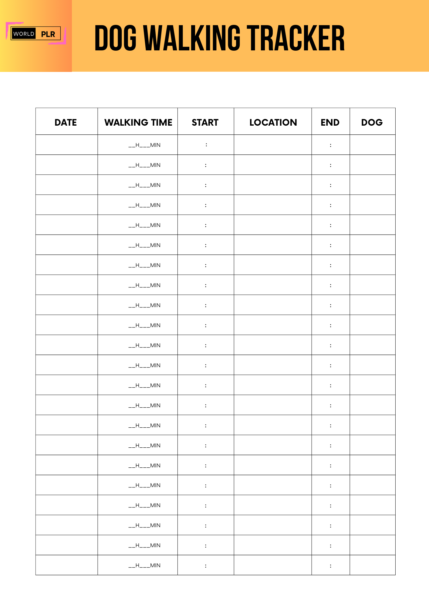 Dog Walking Tracker