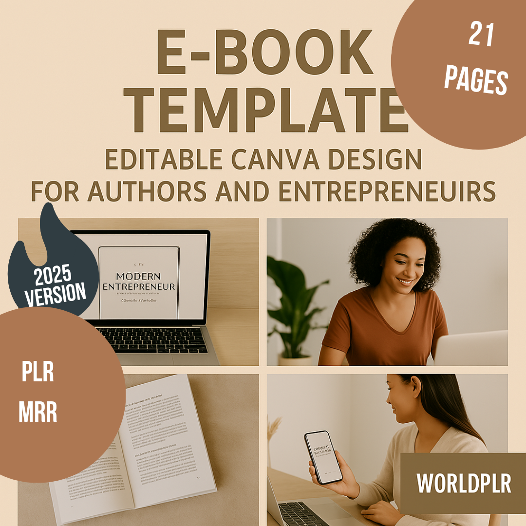 E-Book Template Editable Canva Design for Authors and Entrepreneurs