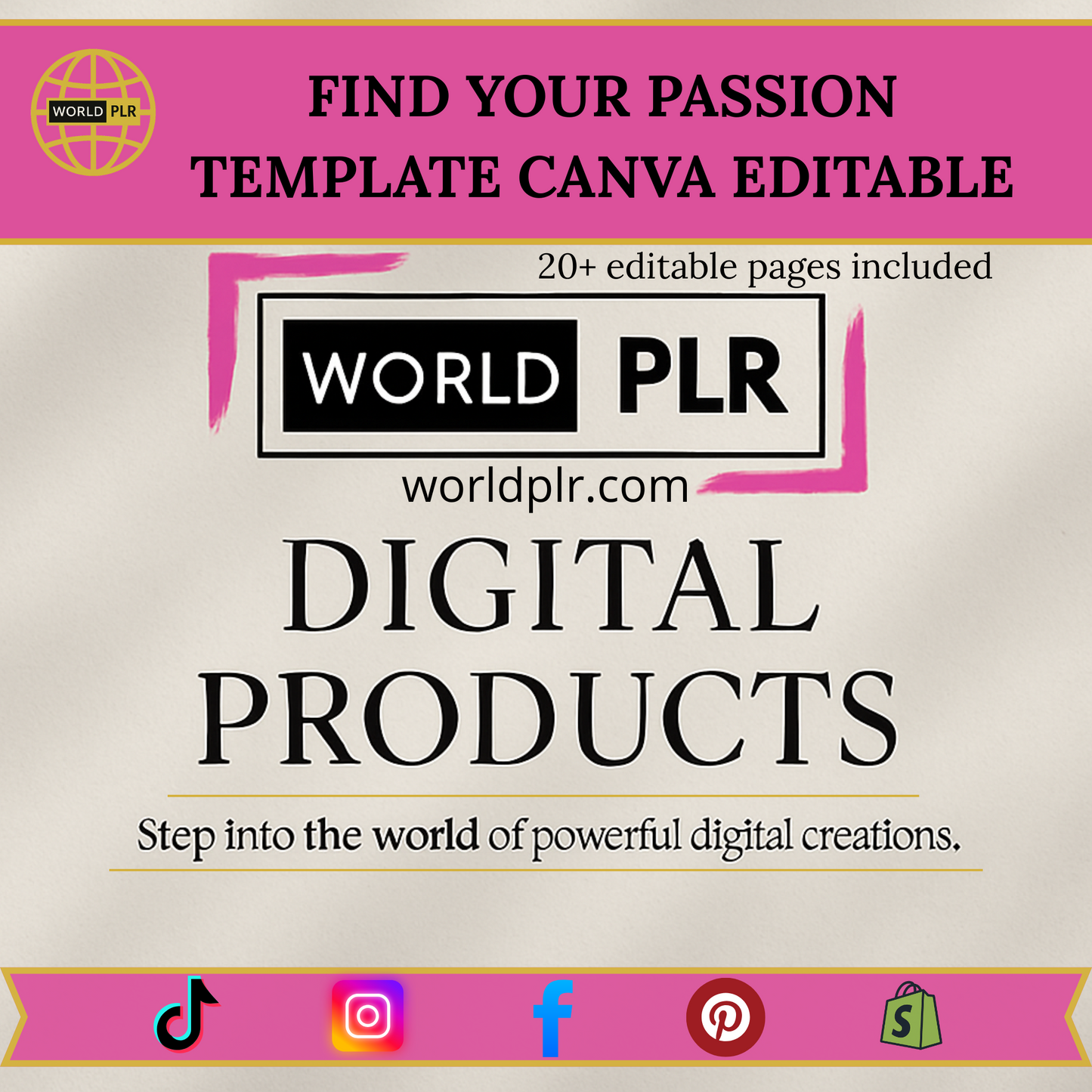 Find Your Passion Template Canva Editable